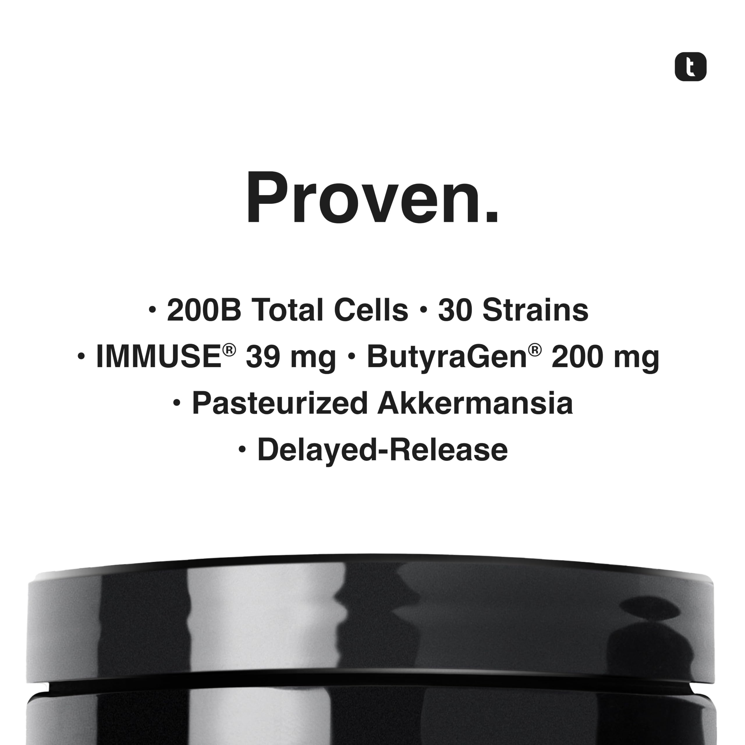 Toniiq Prebiotics and Probiotics – 200B CFU Synbiotic with Postbiotics IMMUSE® & ButyraGen® – 30 Strains for Gut & Digestive Health – Shelf-Stable