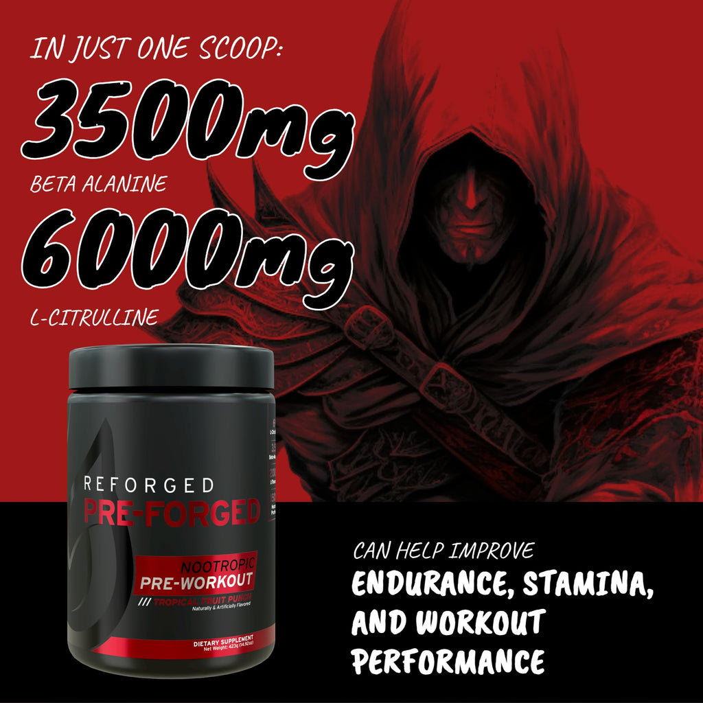 Reforged Pre-Forged L Theanine Pre Workout Powder Drink | Nootropic Nitric Oxide Energy Reforged Au supplements