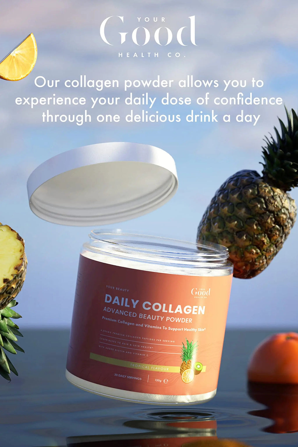 Your Good Health Co. – Your Beauty Premium Collagen Powder, Tropical | 150g Your Good Health Co. Au supplements