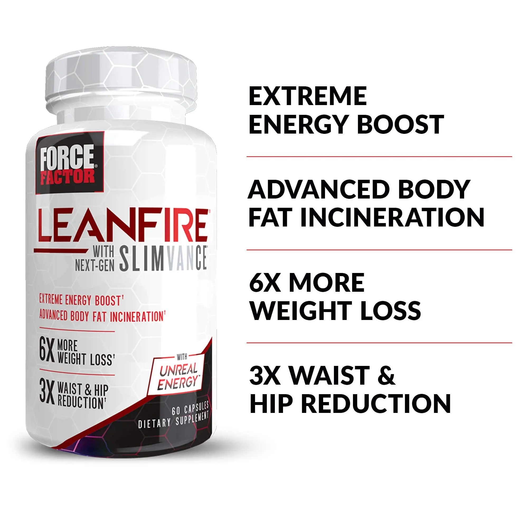 FORCE FACTOR LeanFire with Next-Gen SLIMVANCE Advanced Thermogenic Fat Burner Force Factor Au supplements