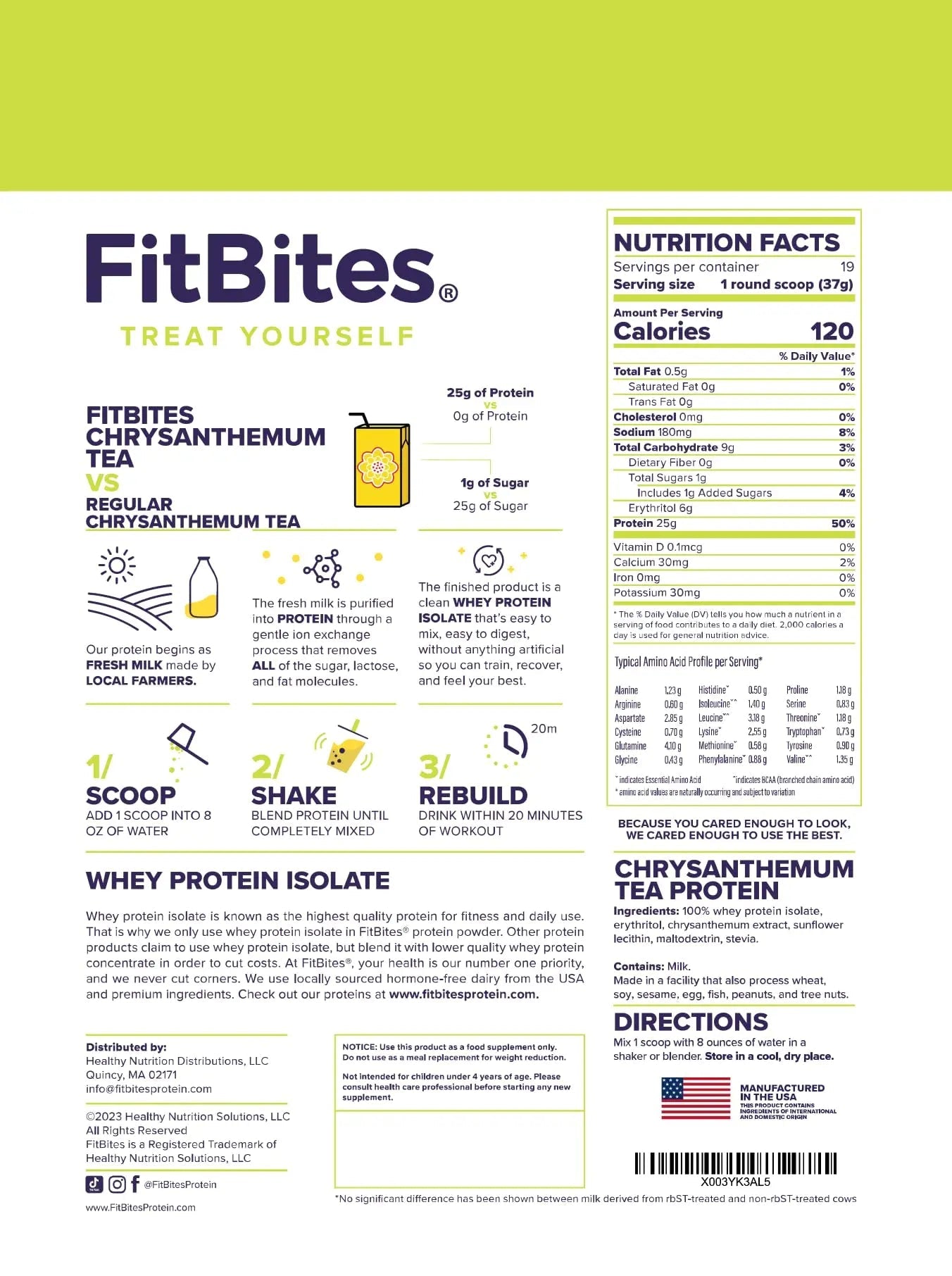 FitBites Whey Protein Isolate (Chrysanthemum Tea) FitBites Au supplements