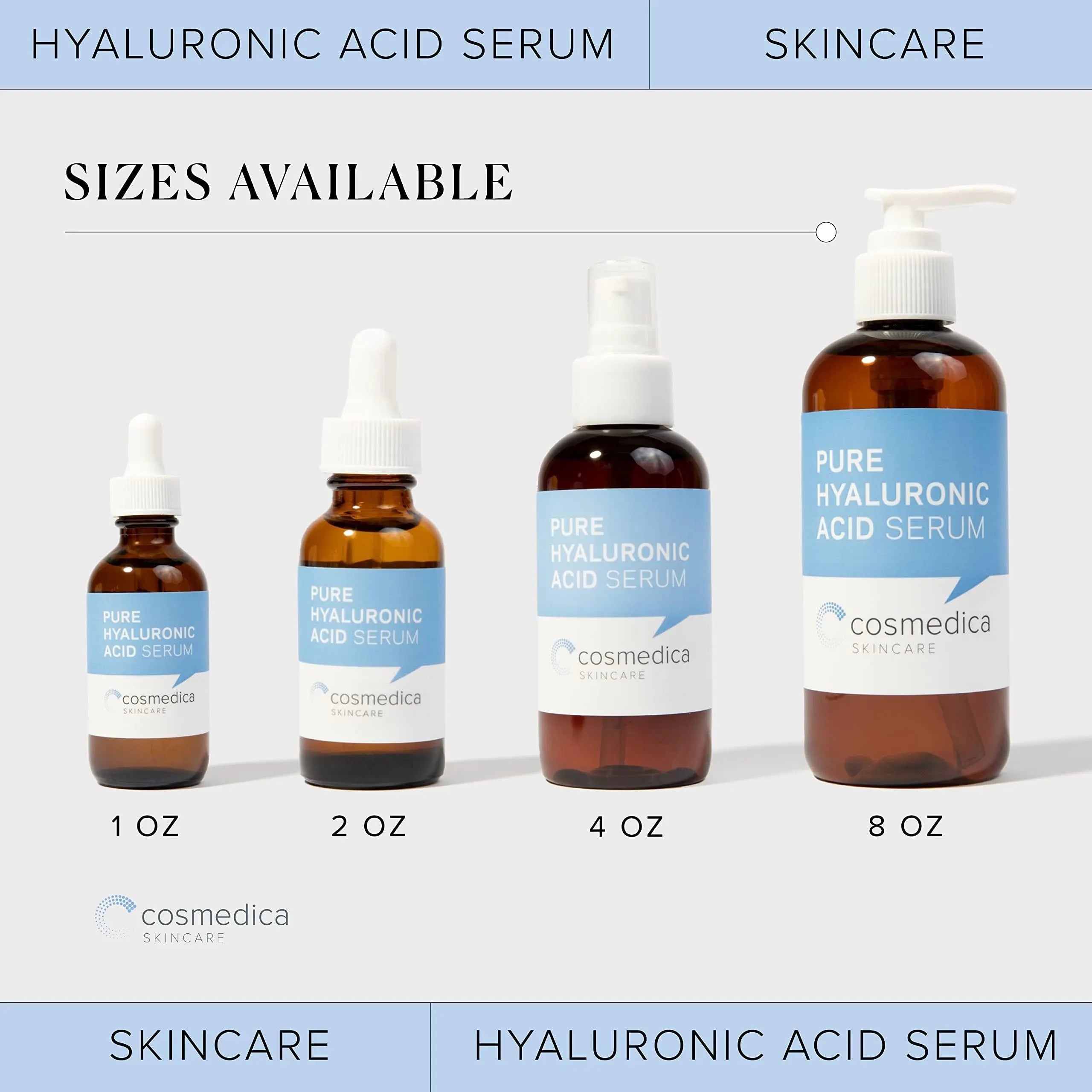 Hyaluronic Acid Serum for Skin 100% Pure Anti Aging Serum Intense Hydration Cosmedica Skincare Au supplements