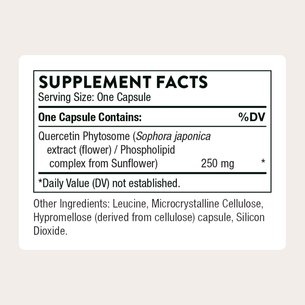 THORNE - Quercetin Phytosome - Exclusive Phytosome Complex for Immune Health, Respiratory Support & Seasonal Allergy Relief* - 60 Servings THORNE Au supplements