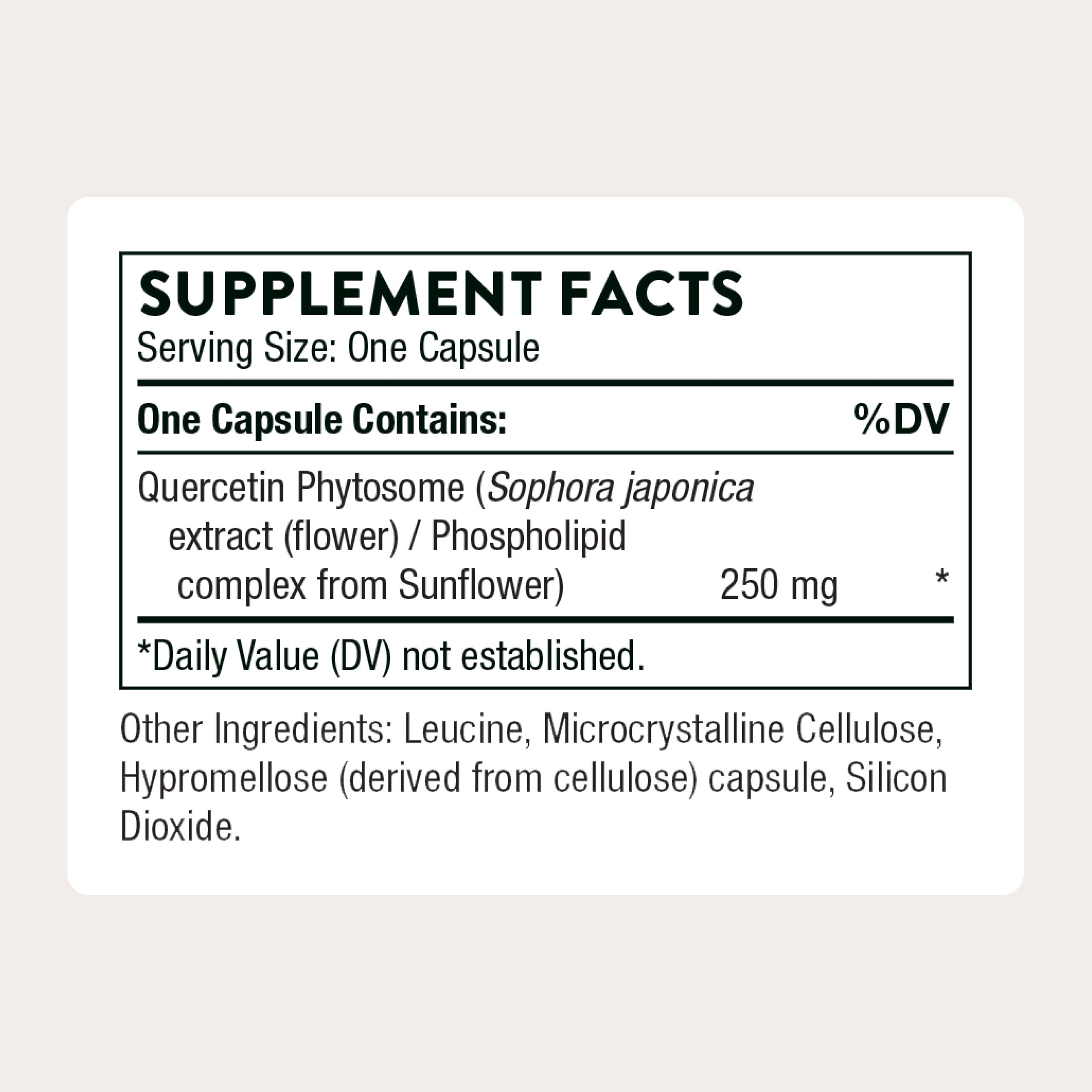 THORNE - Quercetin Phytosome - Exclusive Phytosome Complex for Immune Health, Respiratory Support & Seasonal Allergy Relief* - 60 Servings THORNE Au supplements