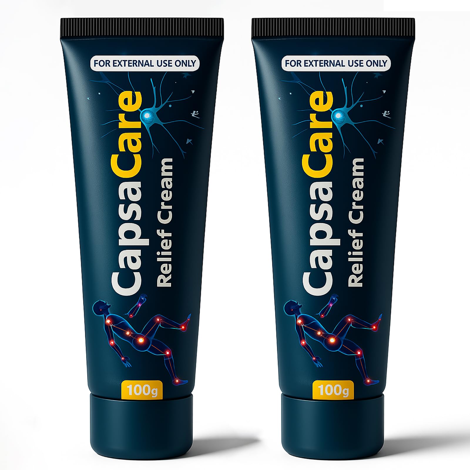 CapsaCare Neuropathy Relief Cream - with Capsaicin & Arnica, Menthol for Muscle & Joint Comfort, Fast Absorbing Formula for Feet, Hands, Legs, and Waist (2Pcs) MCArthur Au supplements