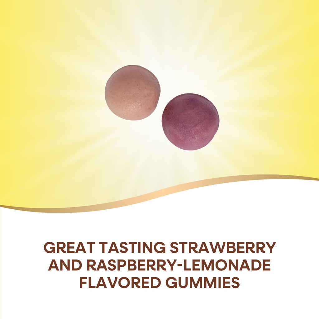 Nature’s Way Alive! Chewable Calcium Gummies with Vitamin D3, Daily Supplement Supports Healthy Bones and Teeth, and Muscle Function*, Strawberry and Raspberry