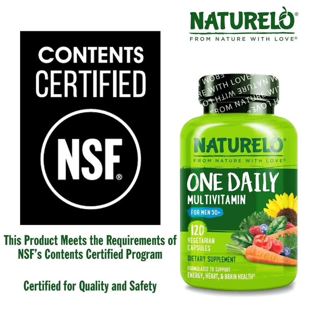 NATURELO Mens Multivitamins for Men 50+ - One Daily Multivitamin for Men with Vitamins, Minerals & Organic Whole Foods, Boost Energy & Health, NATURELO Au supplements