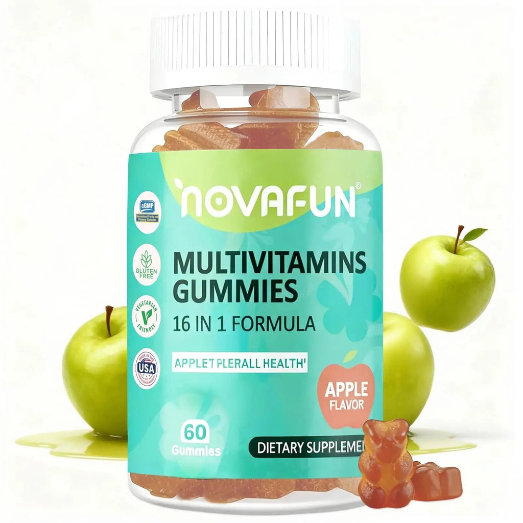 Novafun Multivitamin Gummies,16-in-1 Multi Vitamin Supplements for Women, Men & Kids, Essential Vitamins & Minerals Novafun Au supplements