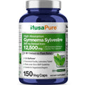 NusaPure Gymnema Sylvestre 50:1 Extract, 250 mg Equivalent to 12,500mg Per Vegan Caps - 150 Count (Non-GMO, Vegan, Bioperine) NusaPure Au supplements