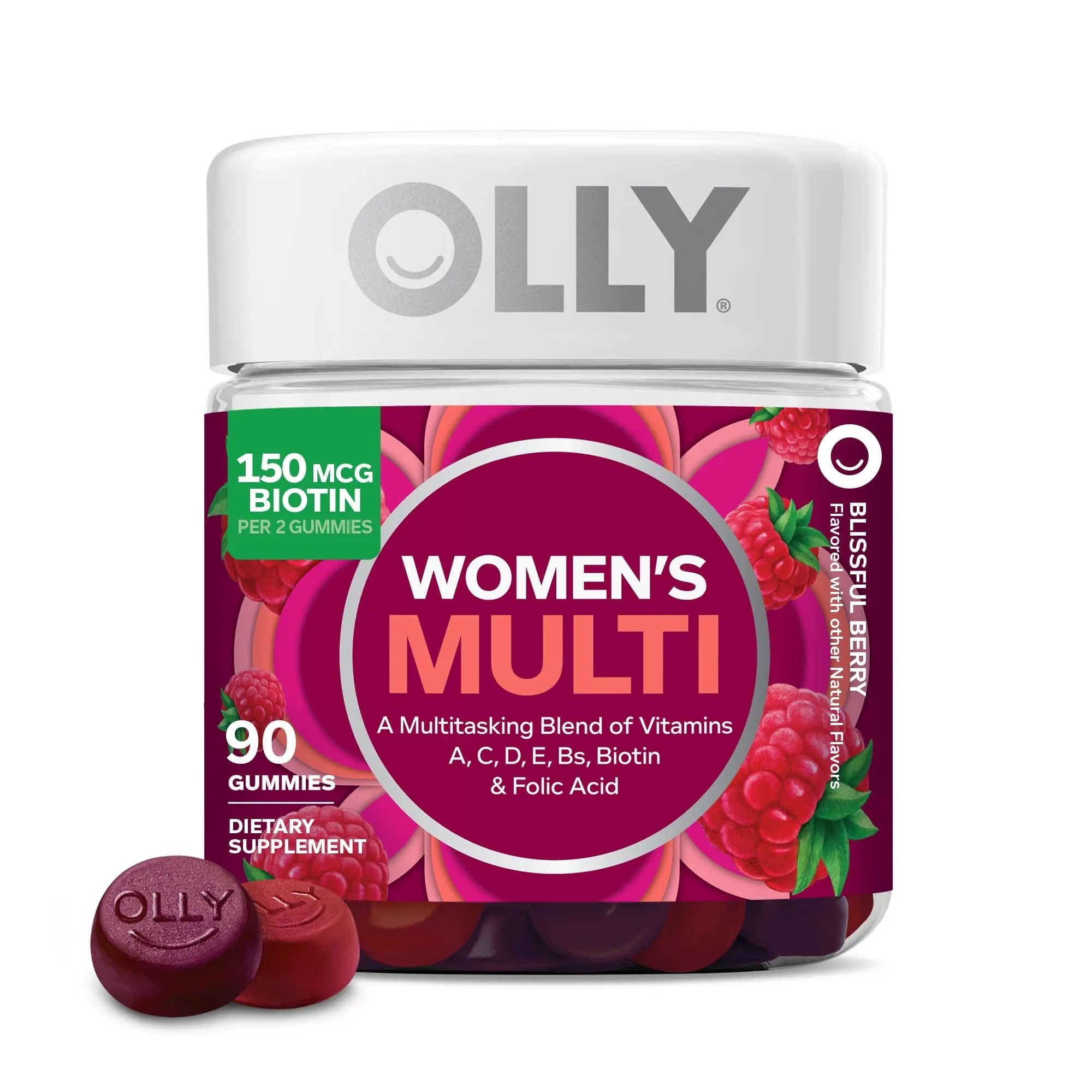 OLLY Women's Multivitamin Gummy, Vitamins A, D, C, E, Biotin, Folic Acid, Adult Chewable Vitamin, Berry Flavor OLLY Au supplements