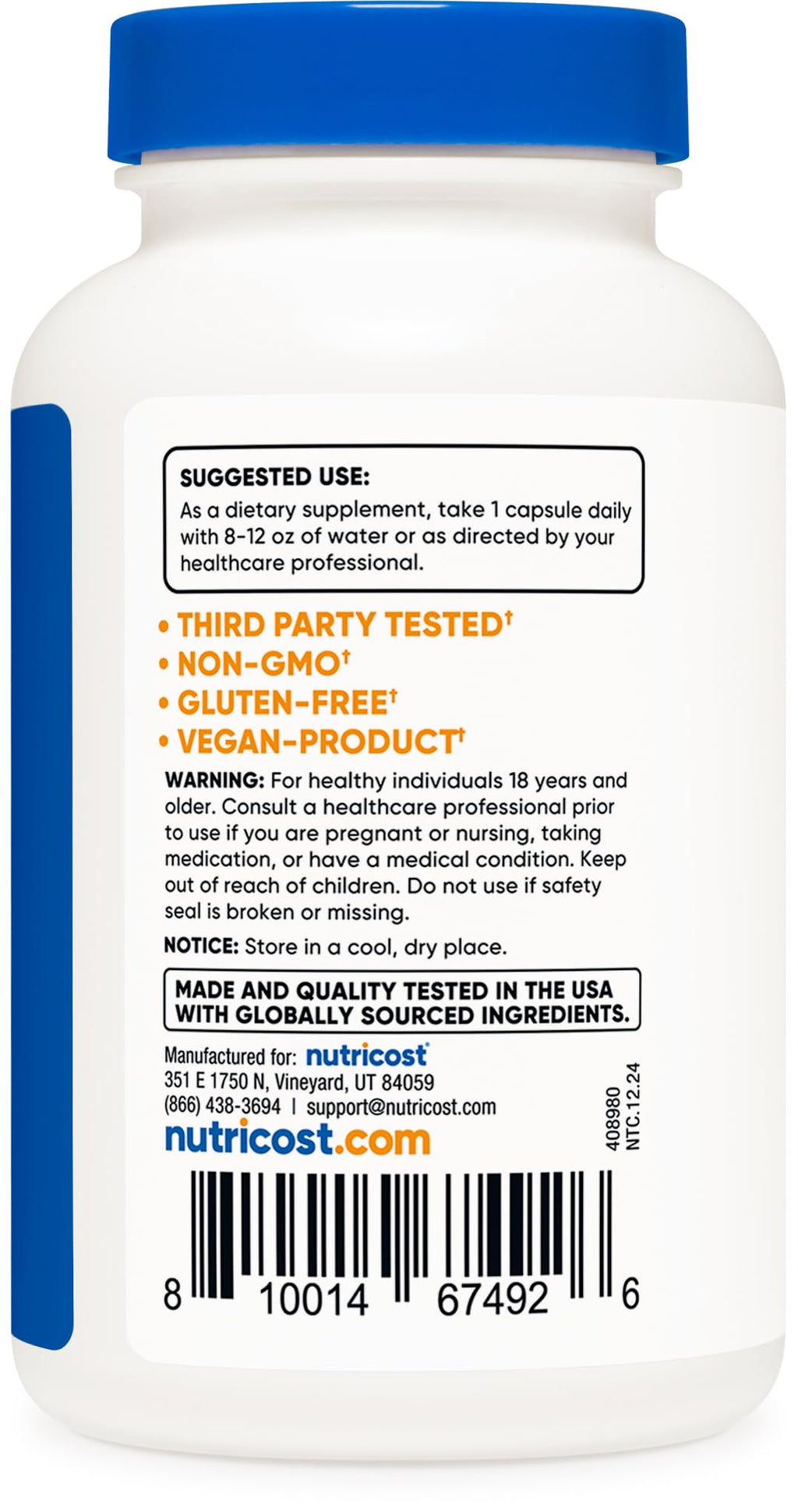 Nutricost Mushroom Complex Supplement, 120 Capsules - 10 Mushroom Blend (with Reishi, Maitake, Shiitake, Lion's Mane, and More) - Non-GMO and Gluten Free Nutricost Au supplements