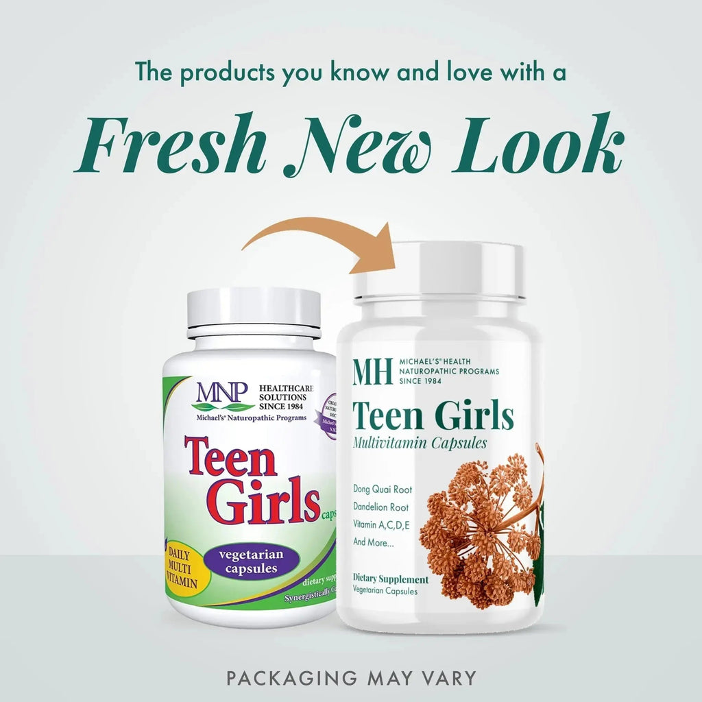 MICHAEL'S Health Naturopathic Programs Teen Girls Multivitamin - 120 Vegetarian Capsules - Nutrients for Healthy Growth & Development MICHAEL'S Au supplements