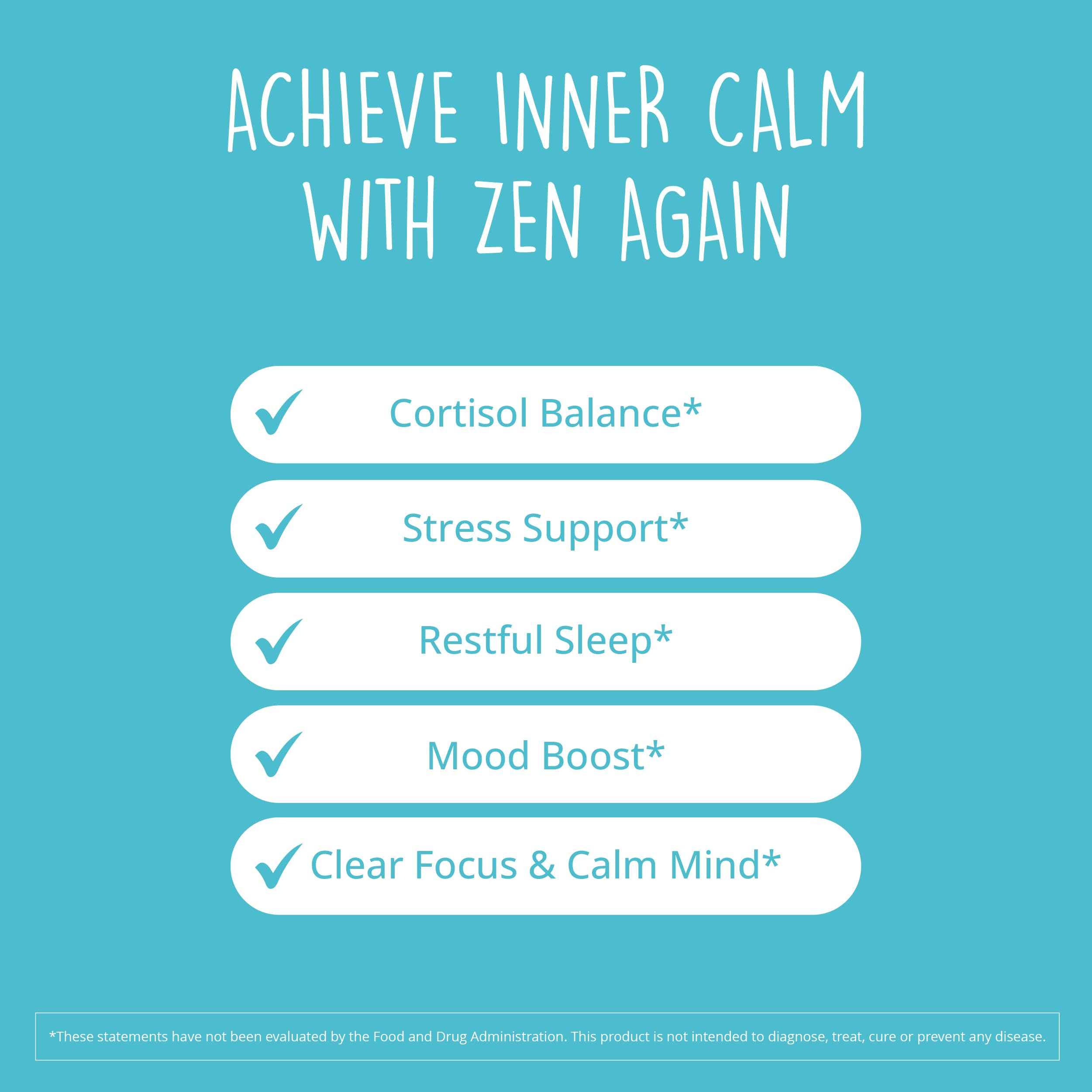 Zen Again Cortisol Manager with Ashwagandha KSM-66® | Cortisol Supplements for Women | 11-in-1 Complex | Natural Stress Support Supplement with L-Theanine, Rhodiola & Magnesium | Vegan, 60 Ct Happy Healthy Hippie Au supplements