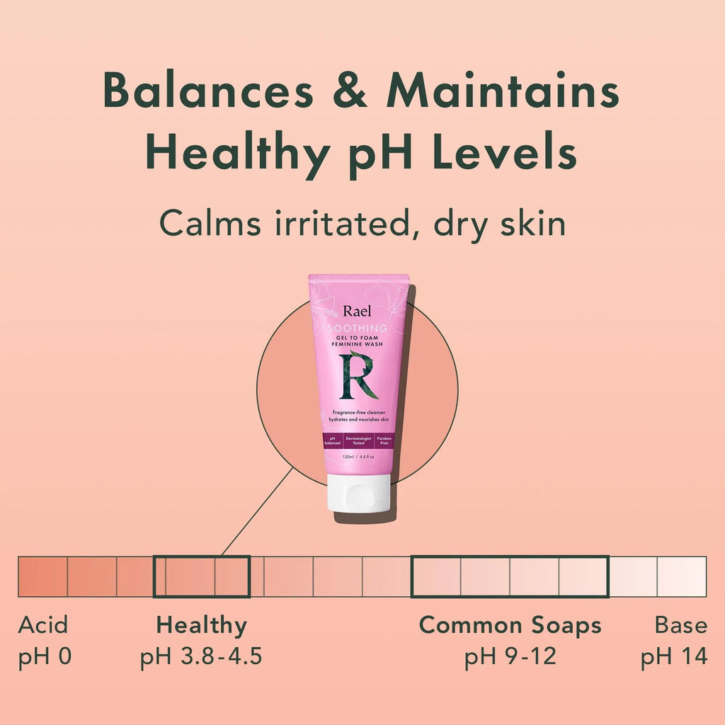 Rael Feminine Wash, Soothing Gel to Foam Wash - pH Balance Feminine Wash for Women, Intimate Wash Rael Au supplements