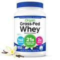 Orgain Whey Protein Powder, Vanilla Bean, 21g Grass Fed Dairy Protein, 5g BCAAs, 3g Prebiotic Fiber, 2g Sugar, No Added Hormones, Gluten Free, Kosher, for Shakes & Smoothies, 1.82 lb