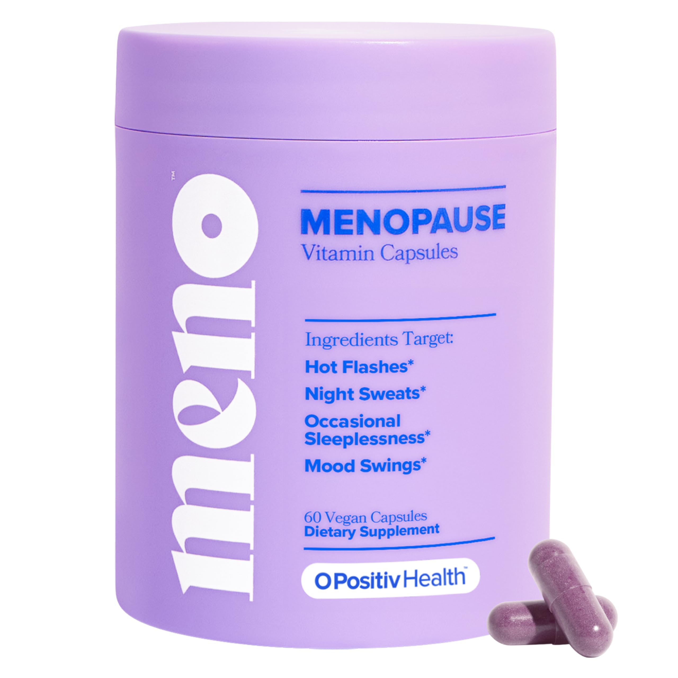 O Positiv MENO Vitamins for Menopause - Hormone-Free Menopause Supplement for Women - Black Cohosh & Ashwagandha KSM-66 - Helps Relieve Hot Flashes, Night Sweats, Mood Swings - 30 Servings (Pack of 1) O Positiv Au supplements