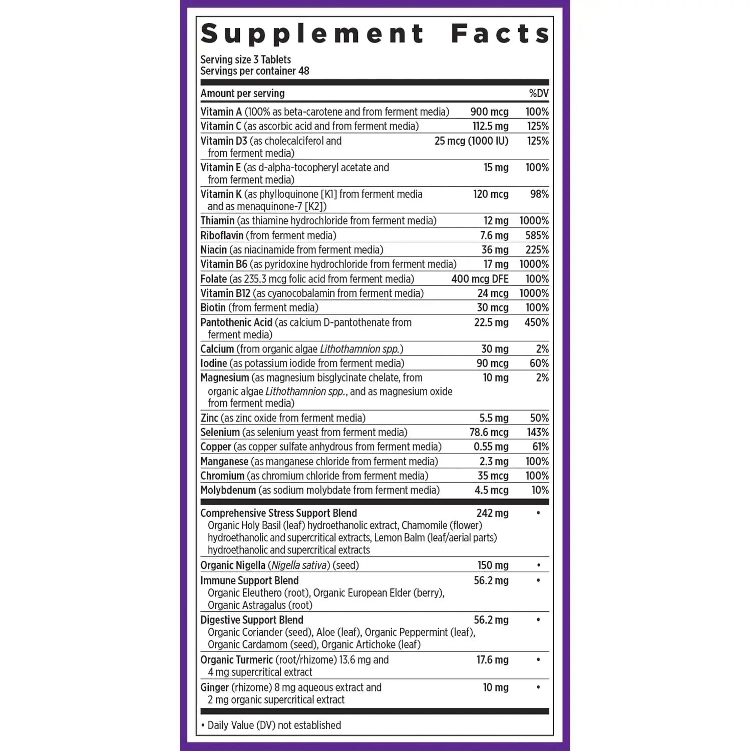 New Chapter Perfect Calm - Daily Multivitamin for Stress & Mood Support with B Vitamins + Holy Basil + Lemon Balm New Chapter Au supplements