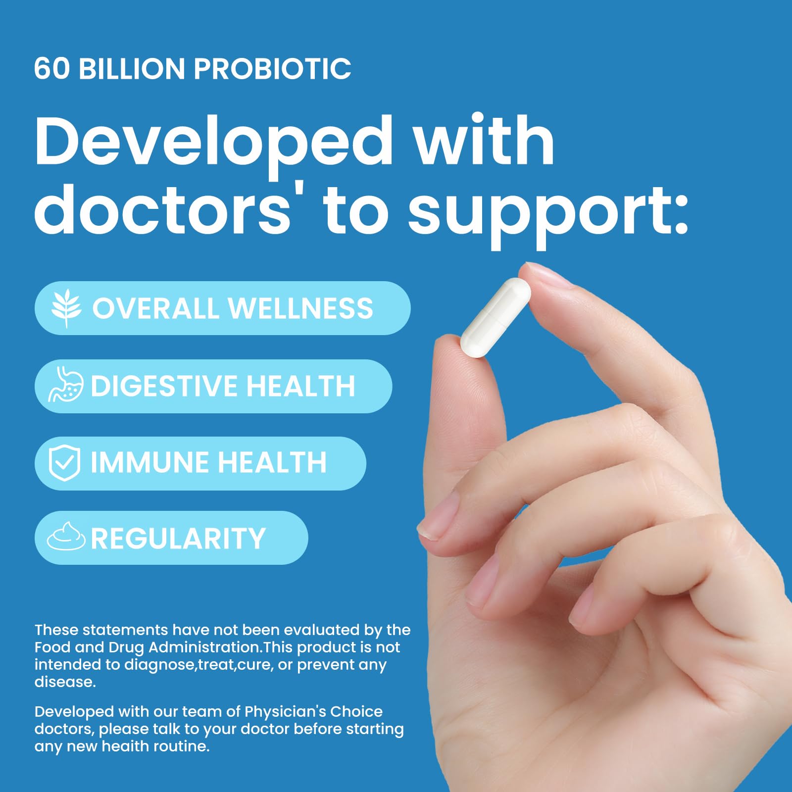 LOUDSAY Probiotics 60 Billion CFU - 10 Strains - Immune, Digestive & Gut Health - Supports Occasional Constipation, Diarrhea, Gas & Bloating - for Women & Men - 60 ct LOUDSAY Au supplements