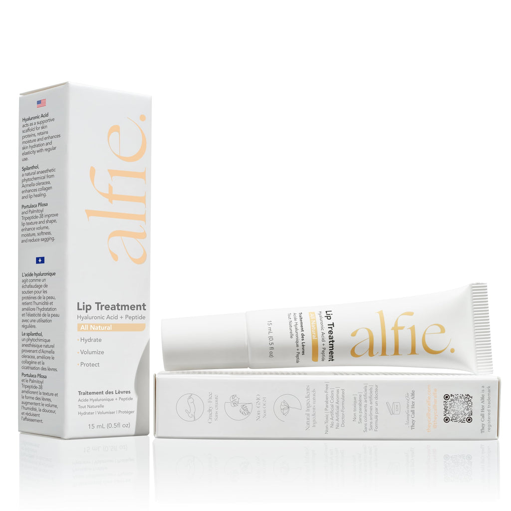 Alfie Hyaluronic Acid Lip Booster -Natural Flavor -15ml/0.5 Fl. Oz -Peptide Lip Treatment