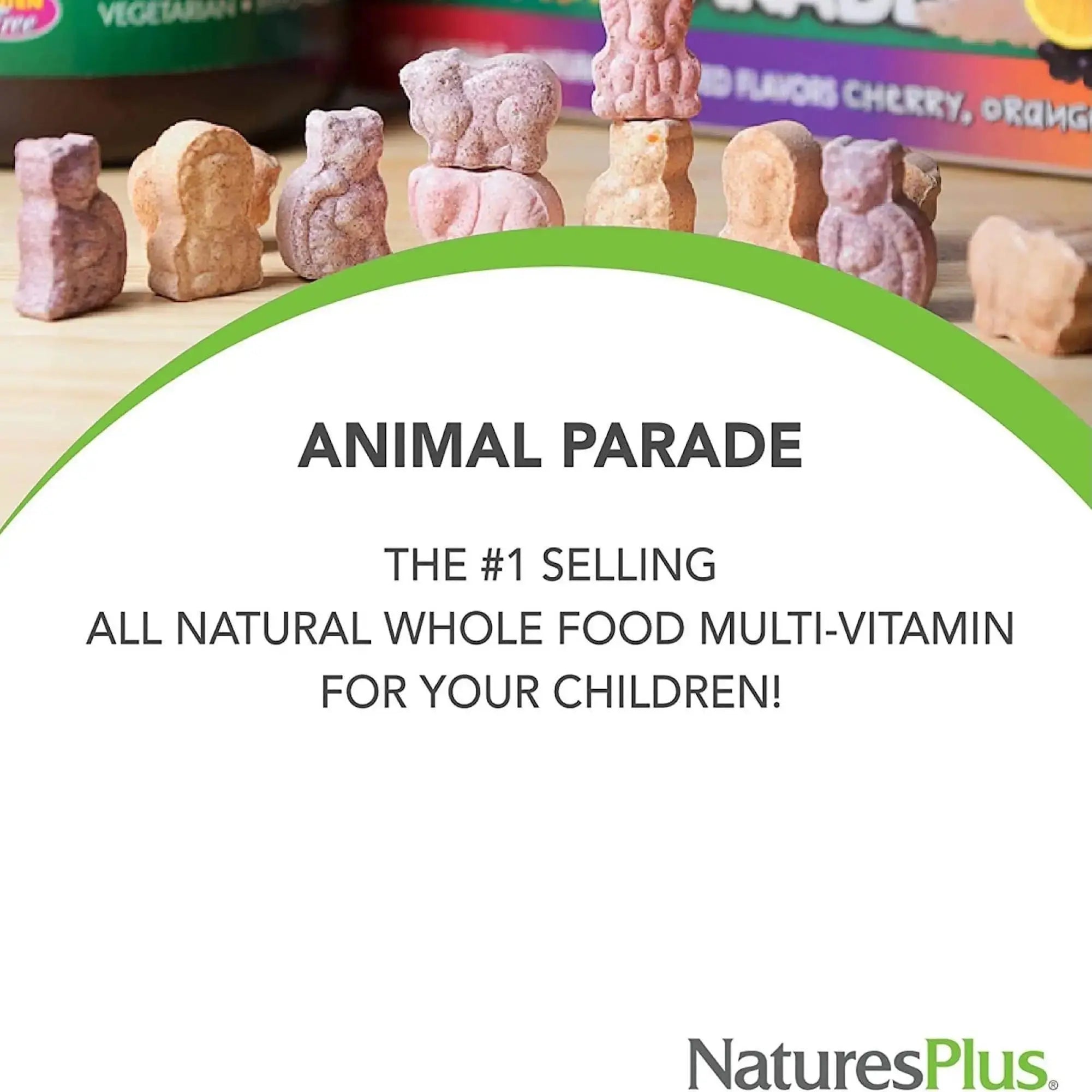 NaturesPlus Animal Parade Multivitamin Children's Gummies - 90 Count - Assorted Cherry, Grape & Orange Flavors NaturesPlus Au supplements