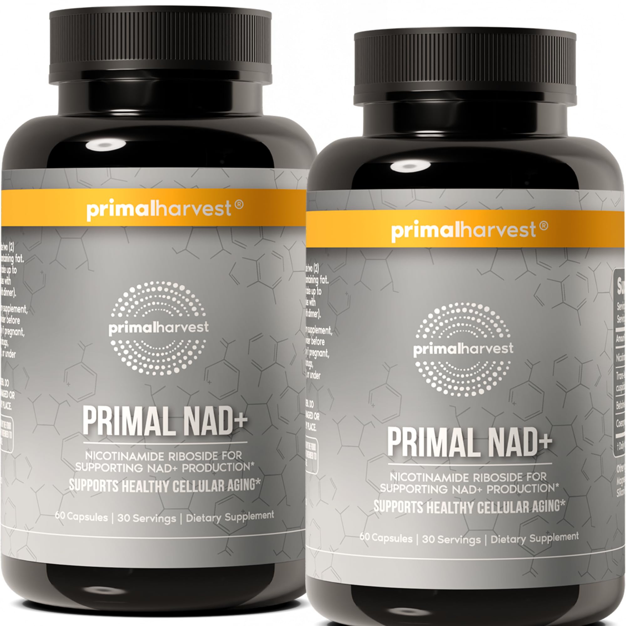 Primal Harvest NAD+ Supplement: Nicotinamide Riboside, Trans-Resveratrol, Betaine, CoQ10, NAD Supplements for Cellular Health, Energy, and Mitochondrial Support Primal Harvest Au supplements
