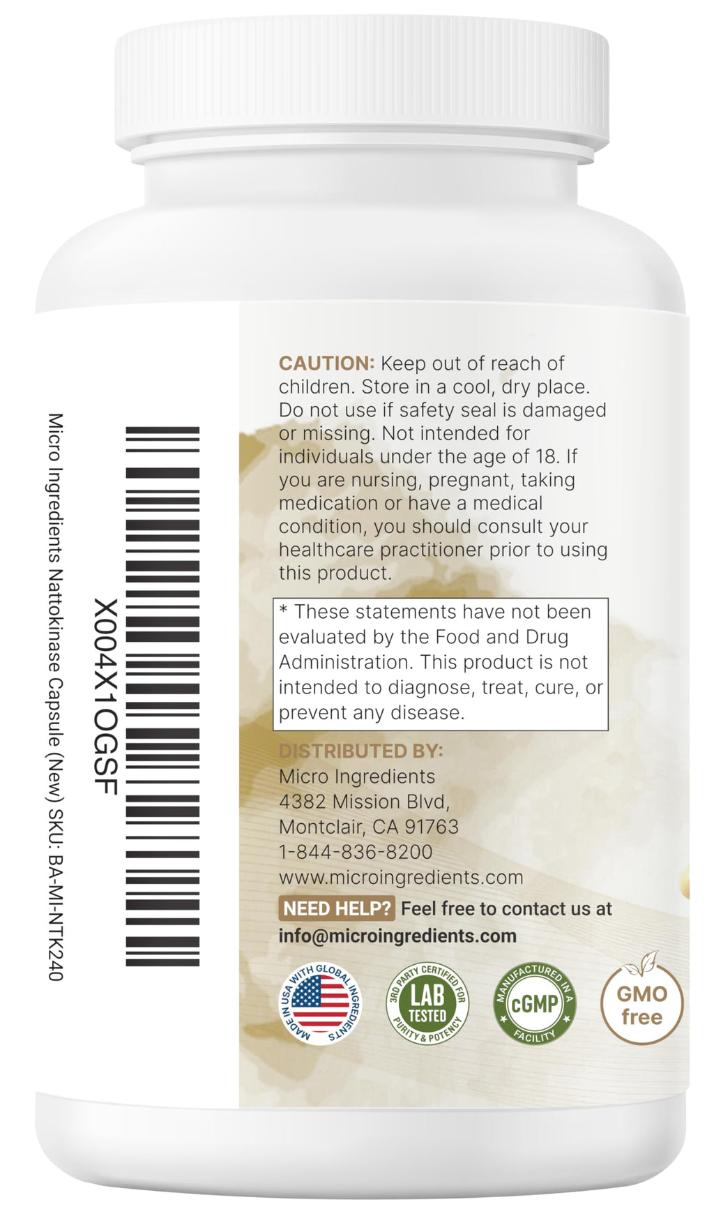 Micro Ingredients Nattokinase 10,000 FU Per Serving (Natural Natto Extract), 240 Vegetarian Capsules | with CoQ10, Turmeric, Aged Garlic & Pine Bark Extract