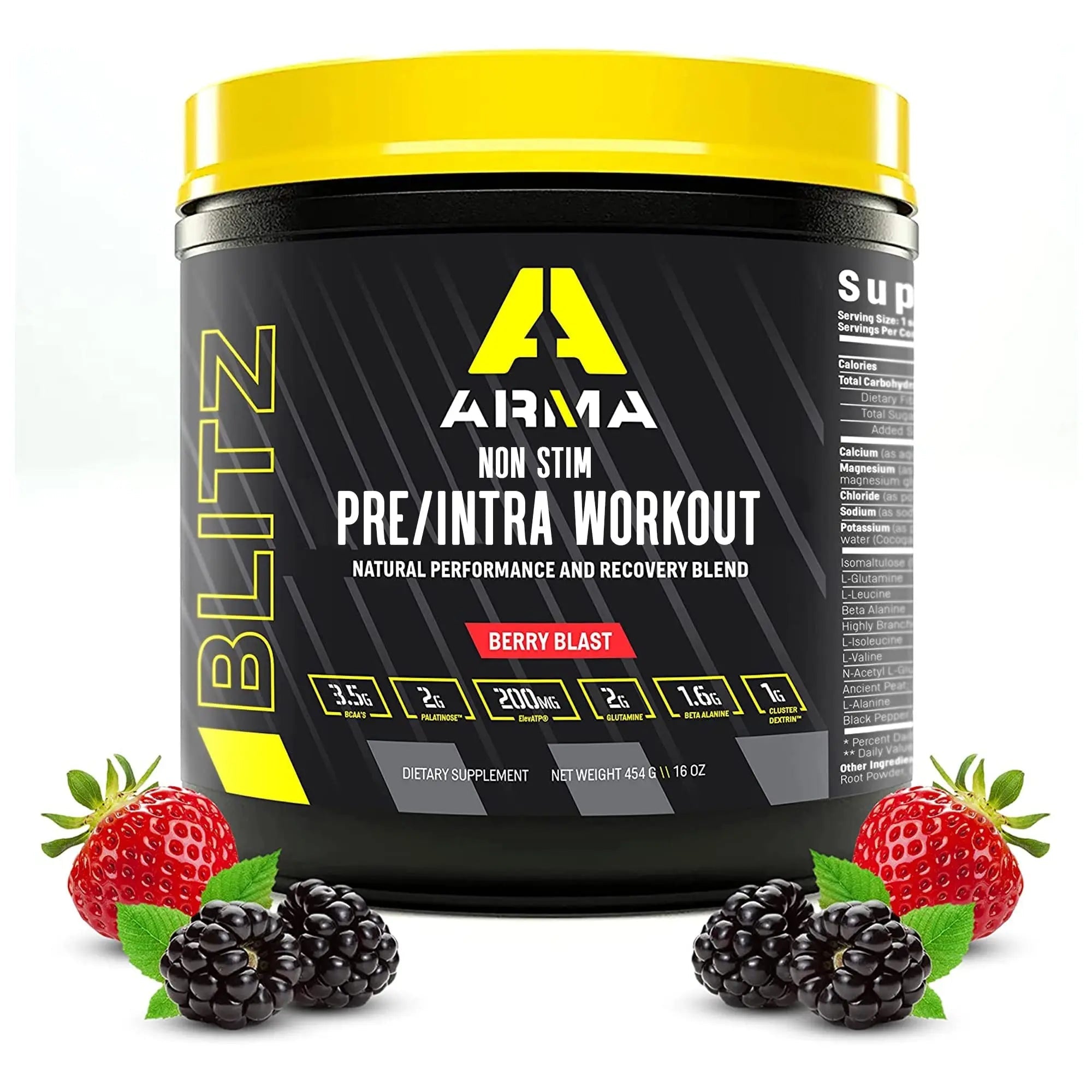 ARMA Blitz Non Stimulant Pre/Intra Powder – Natural Berry Pre-Workout Drink Mix ARMA Au supplements