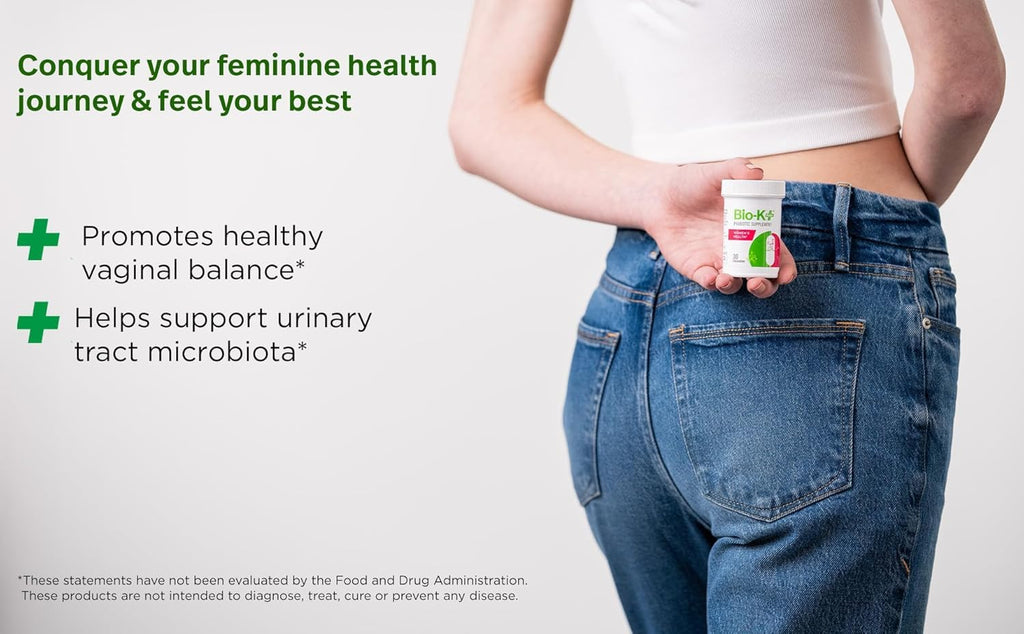Bio-K+ Probiotic for Women support for Vaginal & Urinary Tract Health, Probiotic Supplement with 2 Billion CFU 2 Strains, Vegan, Shelf-Stable – 30 Capsules Bio-K Plus Au supplements