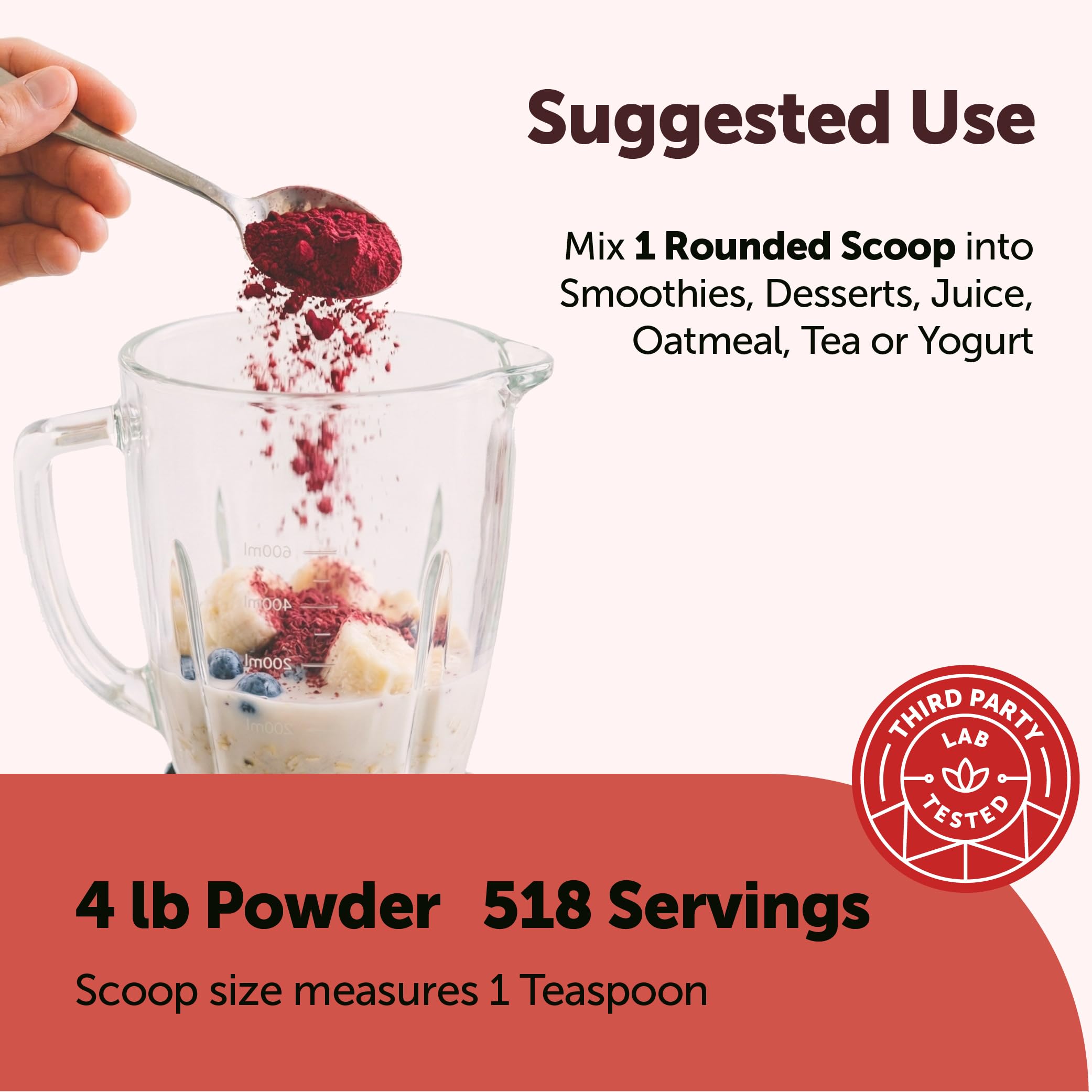 Micro Ingredients Organic Beet Root Powder, 4 Pounds | Cold Pressed, Water Soluble, High Concentrated Raw Beetroot Supplement | Natural Nitric Oxide Superfood Drink Mix