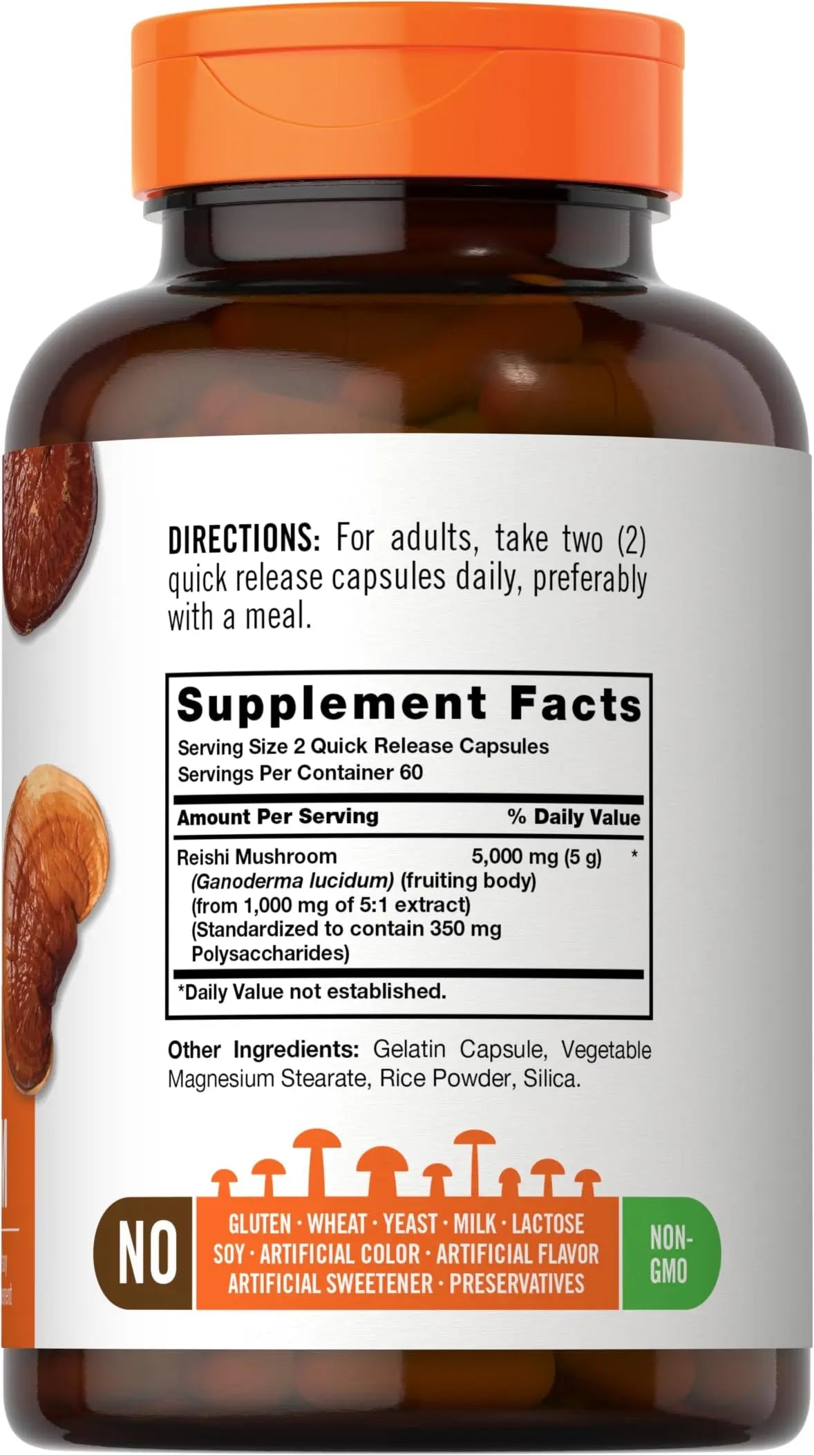 Carlyle Reishi Mushroom Capsules 5000 mg |120 Count | Non-GMO and Gluten Free Extract Carlyle Au supplements