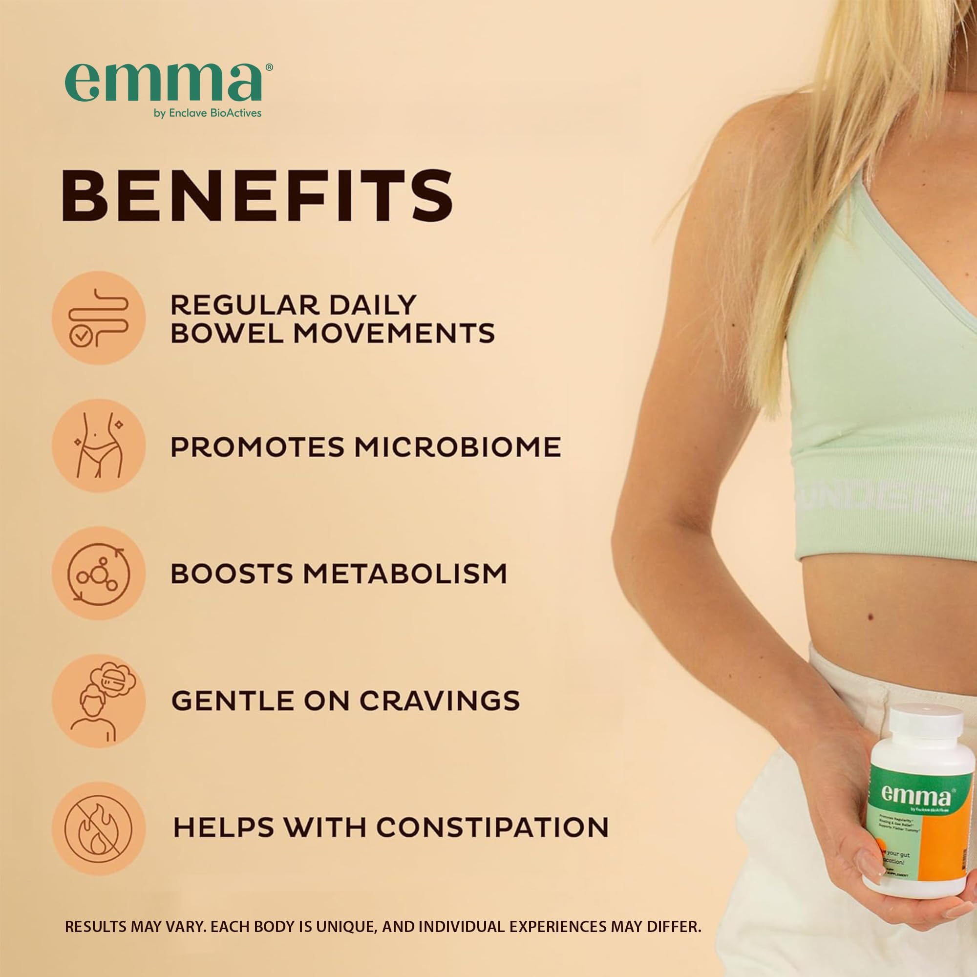 Emma Gut Health - 2 Pack - Gas and Bloating Relief, Constipation, Leaky Gut Repair - Gut Cleanse & Restore Digestion - Regulate Bowel Movement. Probiotics and Laxative Alternative, 120 Capsules Emma Au supplements