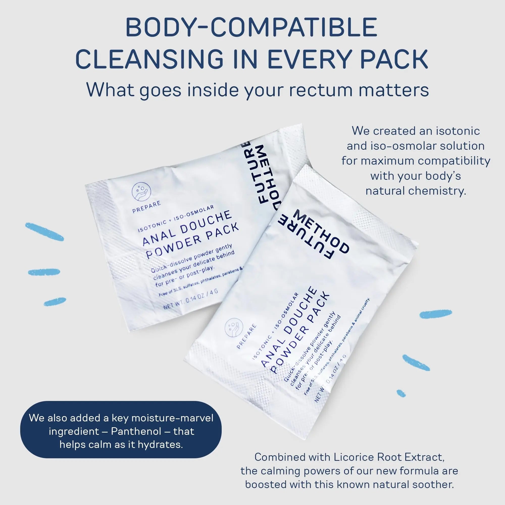 Anal Douche Powder 10 Packs with Reuseable Beaker - pH Balanced & Soothing Anal Flush Cleanser FUTURE METHOD Au supplements