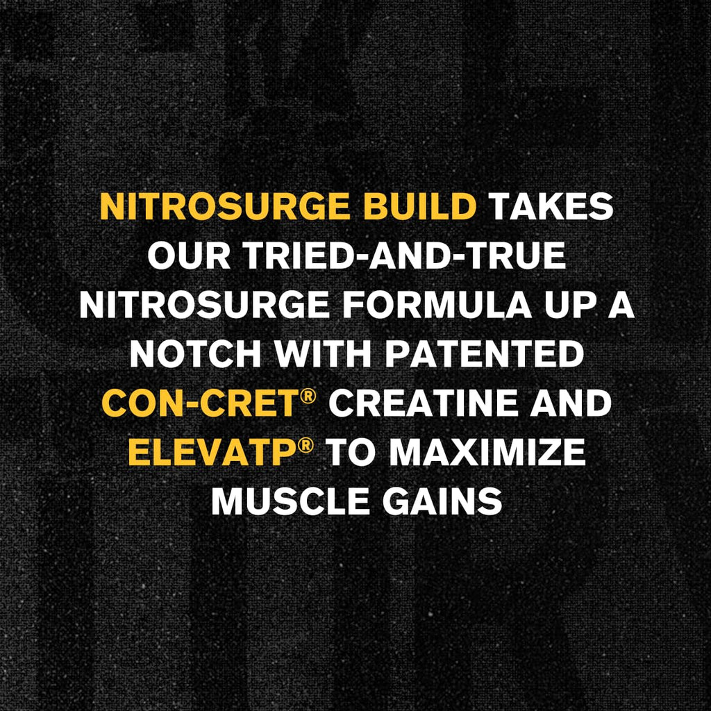 Jacked Factory Nitrosurge Build Pre Workout with Creatine for Muscle Building - Con Cret Creatine Powder & elevATP for Intense Energy, Powerful Pump