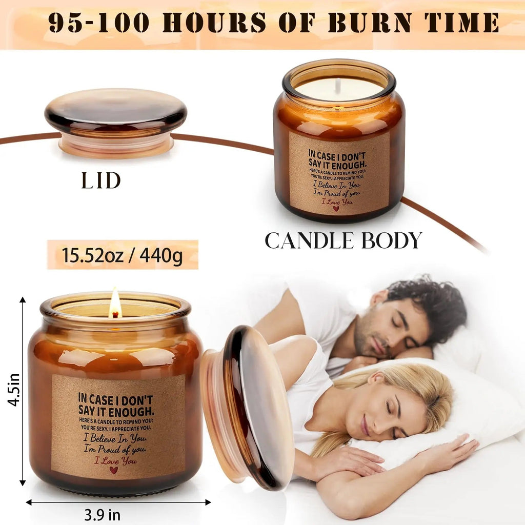 Candle Amber Moss Scented, Valentines Day Gifts for Her Girlfriend Wife, Romantic Anniversary YINUO LIGHT Au supplements