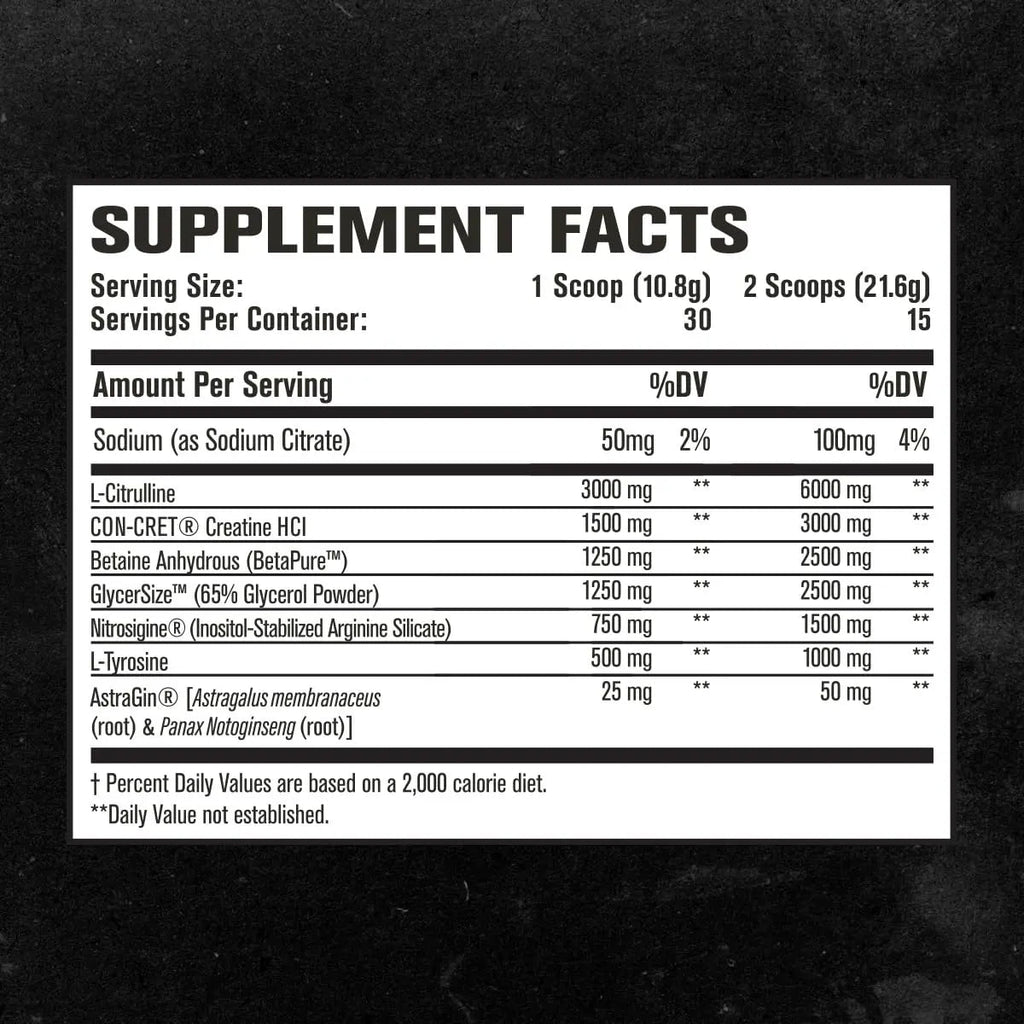 Nitric Surge Stim Free Pre Workout Powder - Caffeine Free Nitric Oxide Supplement Jacked Factory Au supplements