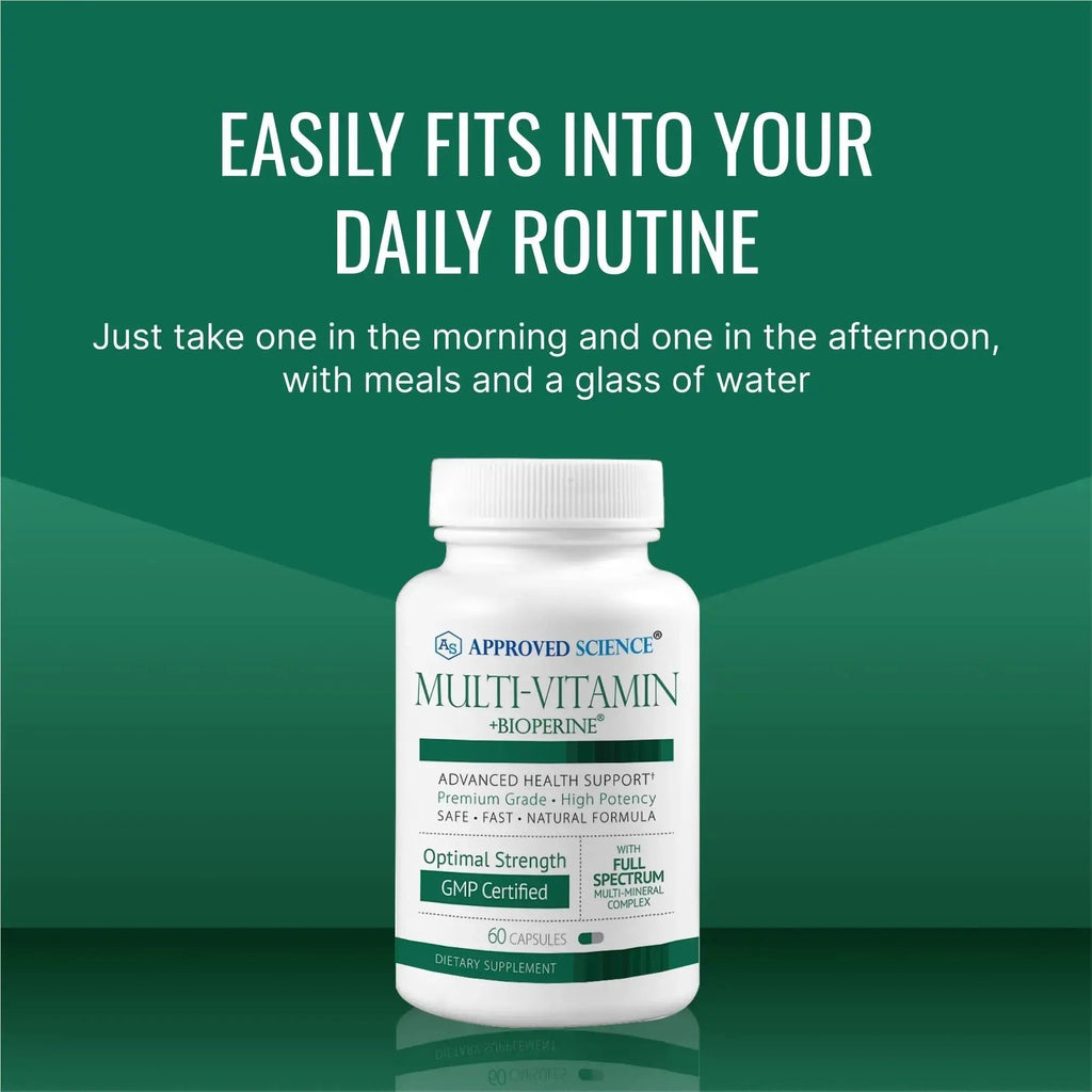 Approved Science Multi-Vitamin - with Full-Spectrum B-Vitamins, Green Tea, Lutein, Lycopene, Zeaxanthin, BioPerine Approved Science Au supplements