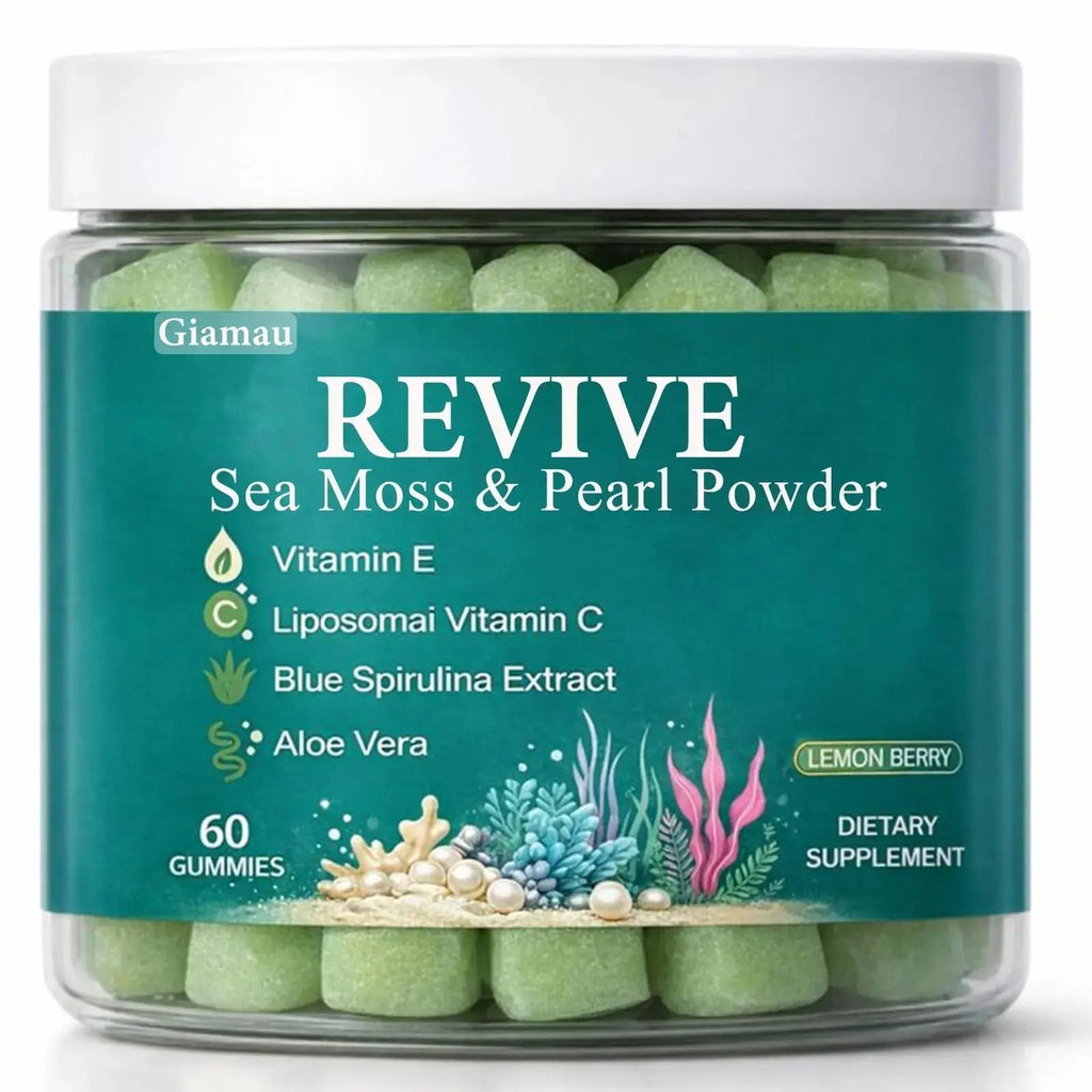 Giamau Revive Hair Gummies, Sea Moss Gummies, Natural Nutrient Blend for Hair Health Support – Gluten-Free, No Harsh Chemicals, 60 Gummies (1) Giamau Au supplements