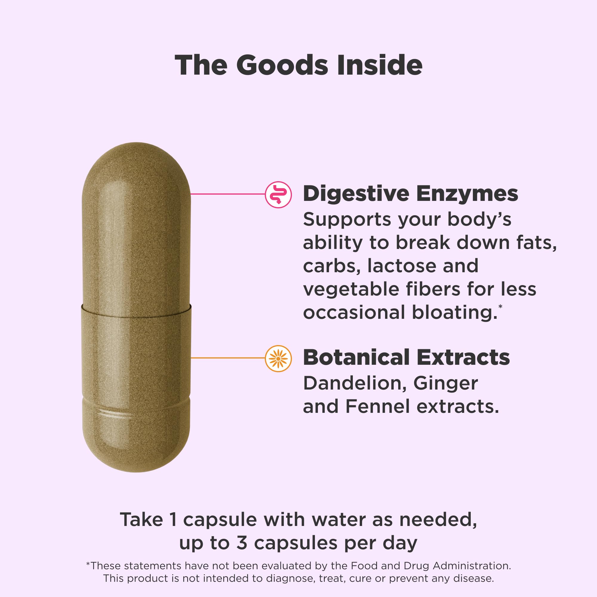 OLLY Beat The Bloat Capsules, Digestive Support Enzymes, Supplement for Women - 25 Count OLLY Au supplements