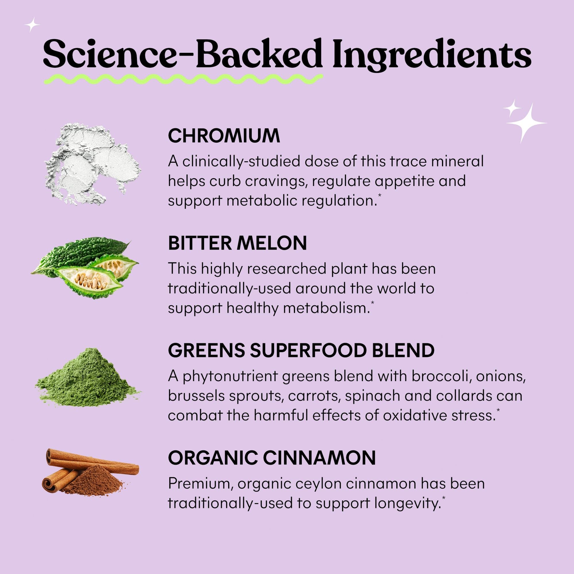 Lemme Curb Cravings, Improve Carb Metabolism, Support Weight Management w/Clinically Studied Chromium Picolinate, Bitter Melon, Ceylon Cinnamon