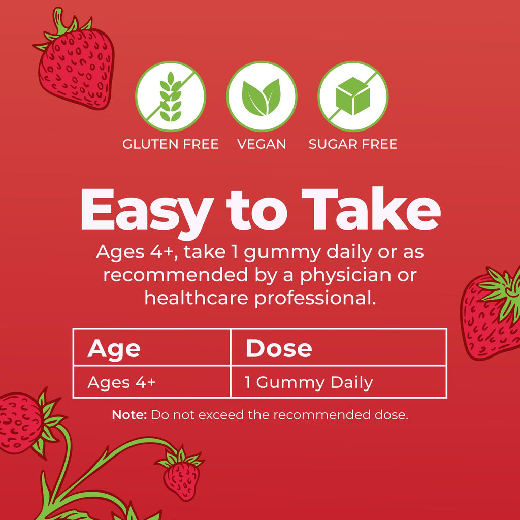 MARYRUTH'S Organic Vitamin D3 + B12 Gummies for Ages 4+ | Bone Health | Immune Support | Energy Metabolism | Cognitive Function | Vegan | Non-GMO