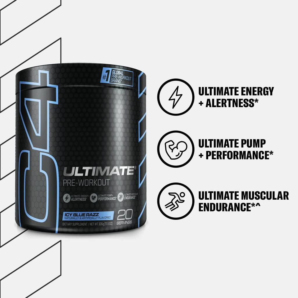 Cellucor C4 Ultimate Pre Workout Powder ICY Blue Razz - Sugar Free Preworkout Cellucor Au supplements