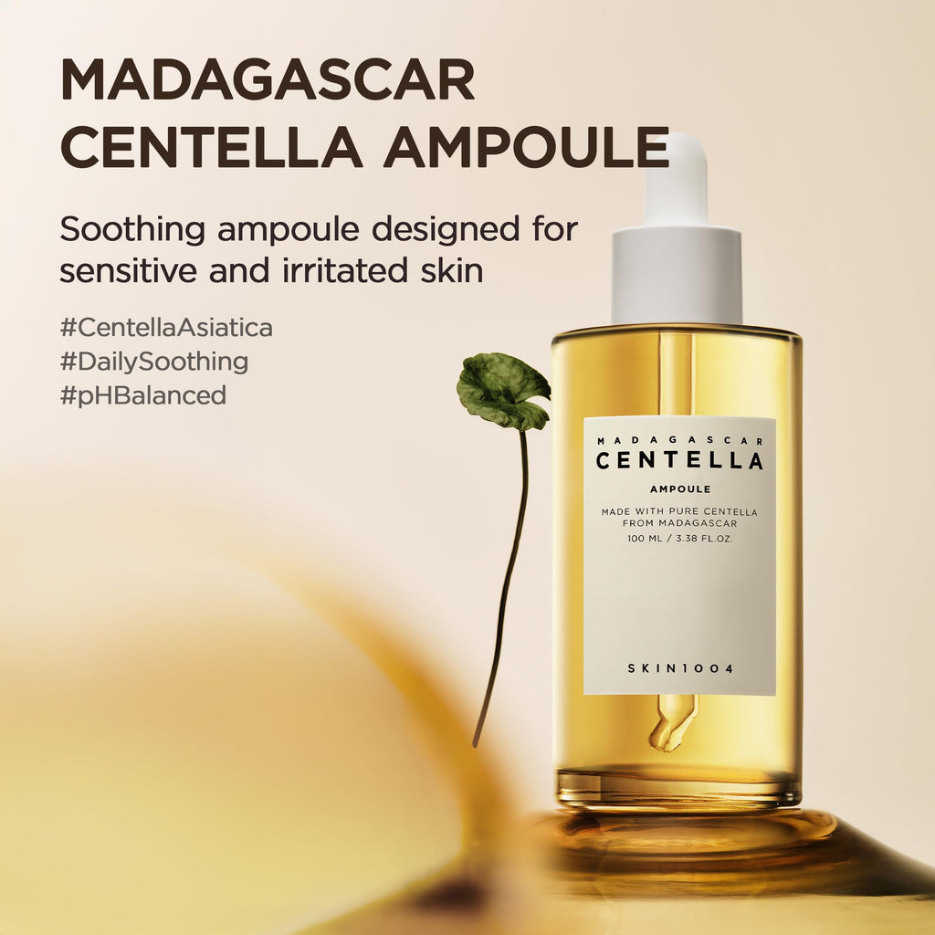 SKIN1004 Madagascar Centella Ampoule, Korean Face Serum with Centella Asiatica for Hydrating & Moisturizing Care