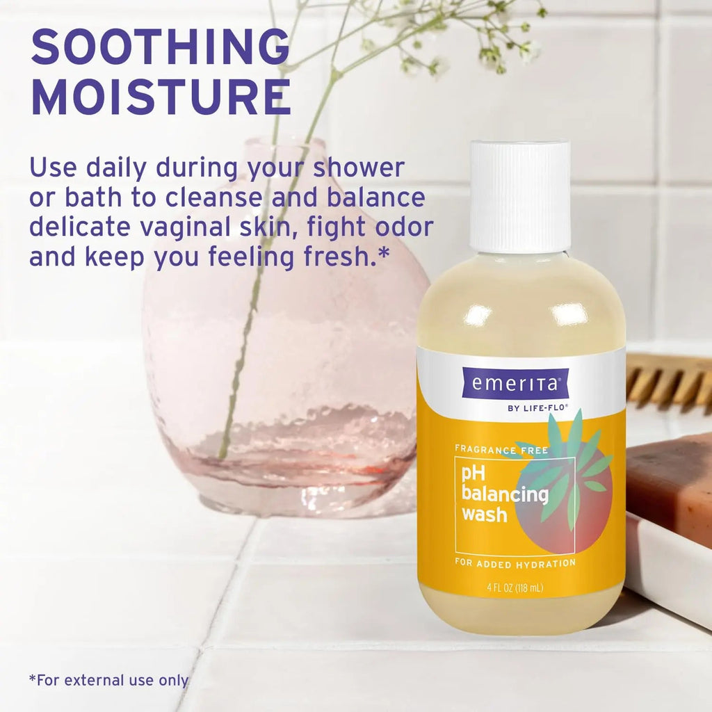 Emerita by Life-flo pH Balancing Feminine Wash, Hydrating Cleanser Soothes Delicate Areas Emerita Au supplements