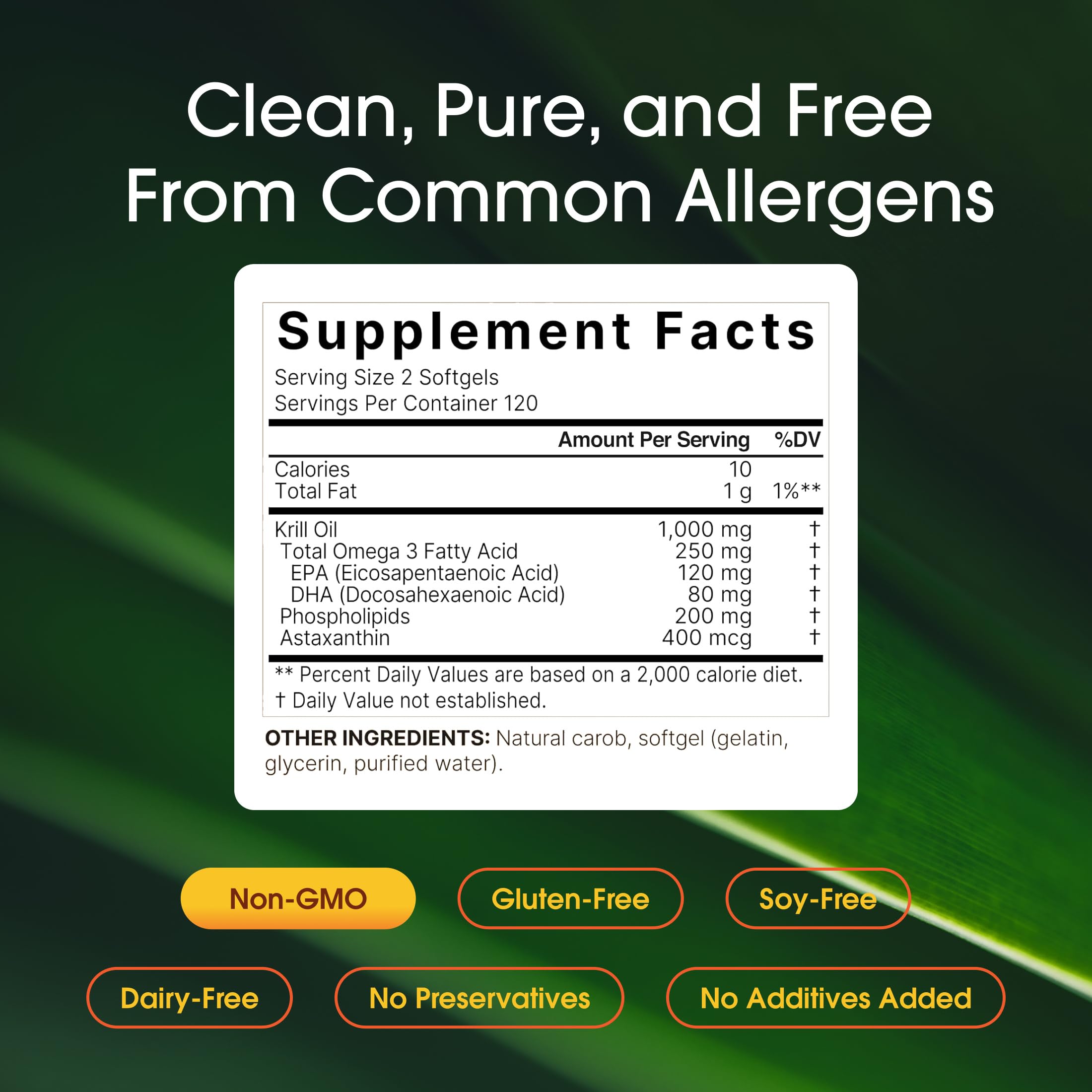 NatureBell Antarctic Krill Oil 1,000mg - 240 Softgels - Omega-3 Heart, Joint & Immune Health Support*