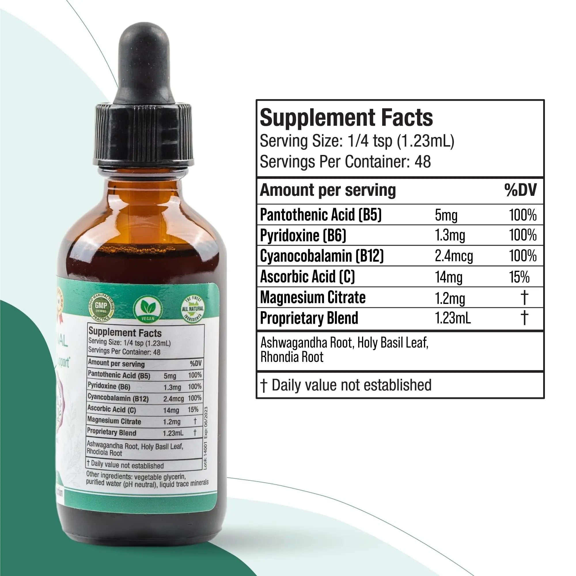 Active Adrenal - Advanced Adrenal Support Tincture - Liquid Delivery for Better Absorption Rejuvica Health Au supplements