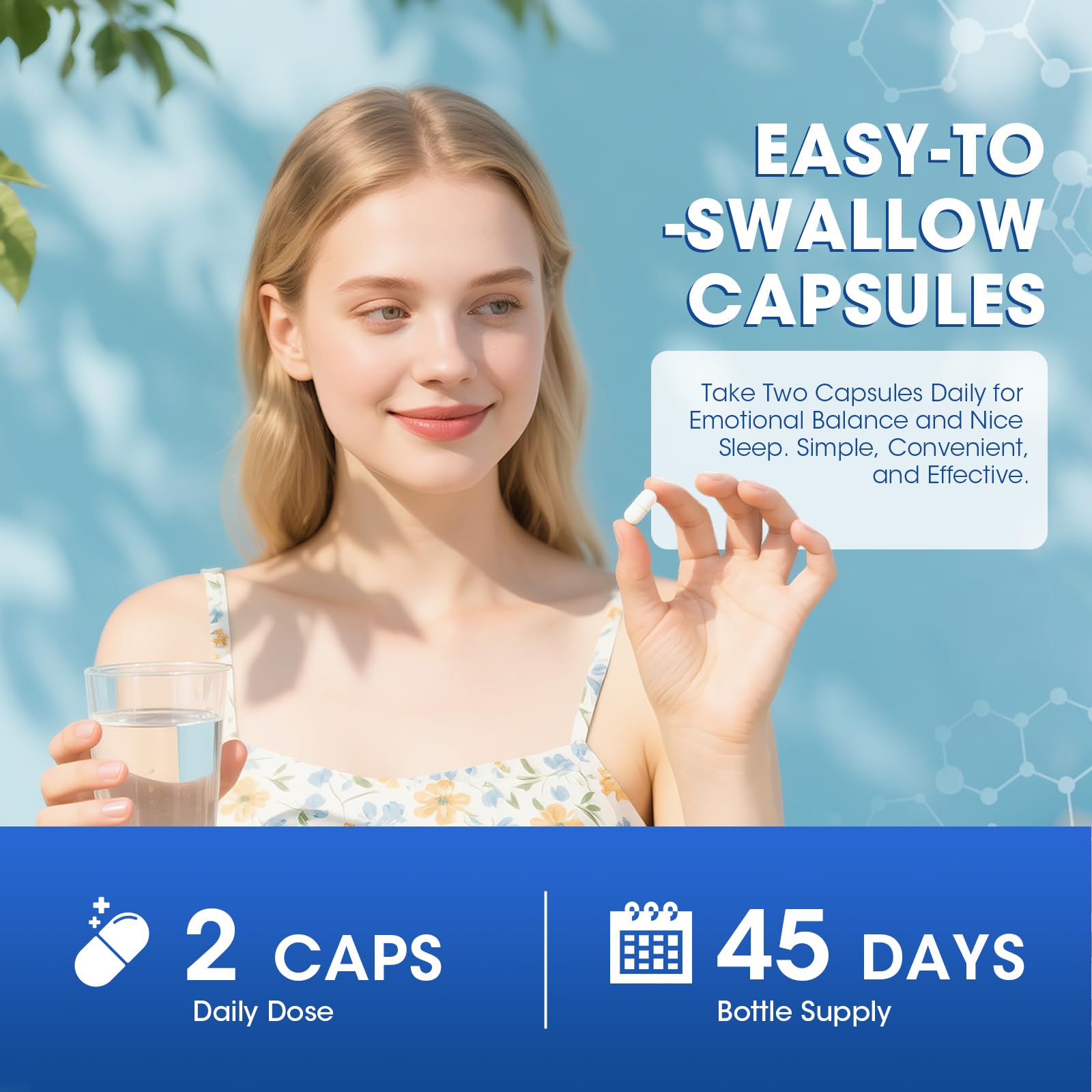 GABA Supplements 750mg with L Theanine, 5HTP, Ashwagandha, Lemon Balm, Ginkgo Biloba, Omega-3, 10 in 1 GABA Calm Capsules for Sleep, Relaxation, Focus, Mood Support, Cortisol Balance - 90CT Lukaree Au supplements