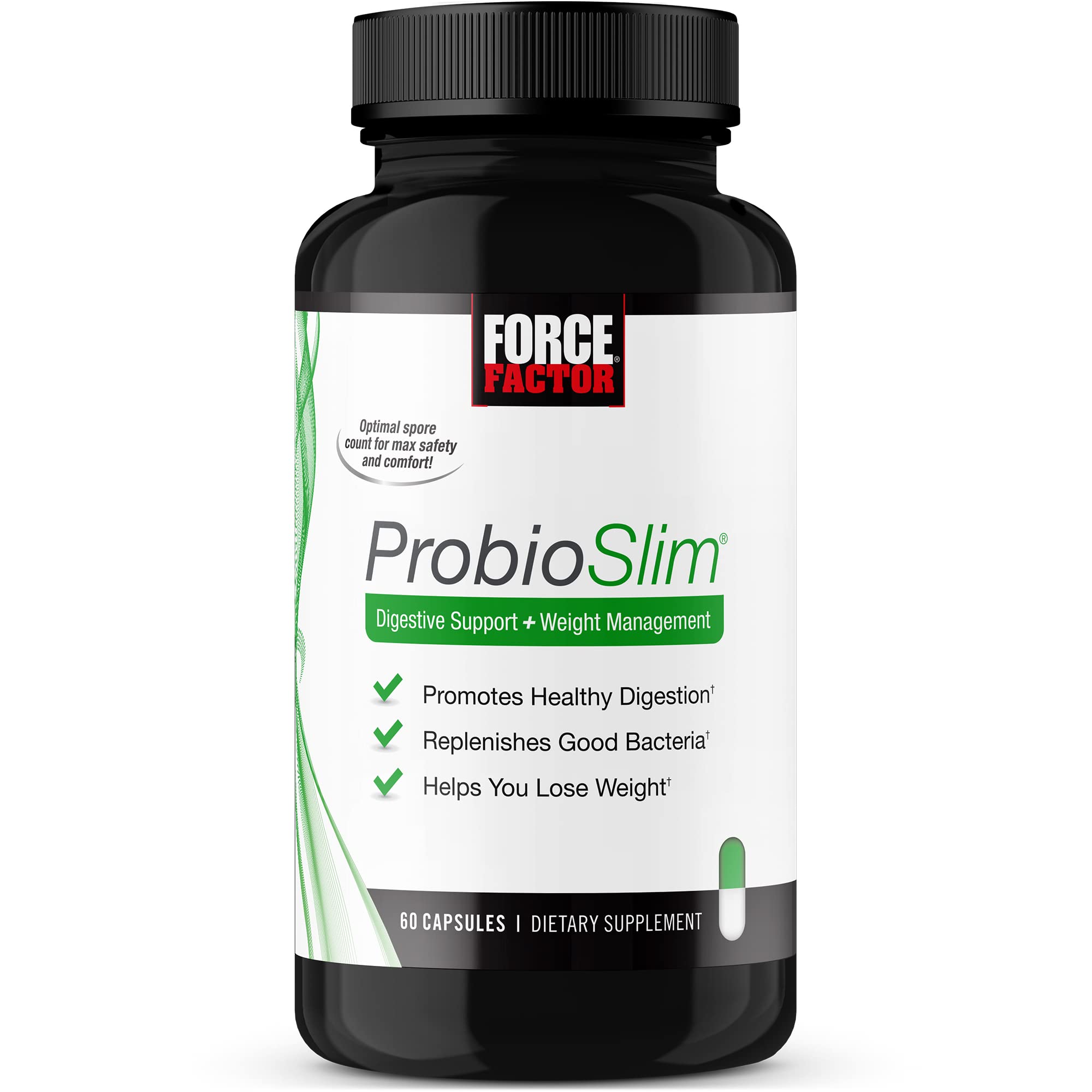 Force Factor ProbioSlim Probiotics for Women and Men, Probiotics for Digestive Health to Reduce Bloating, Gas, & Occasional Diarrhea, with Prebiotics, LactoSpore, & Green Tea for Energy, 60 Capsules ProbioSlim Au supplements