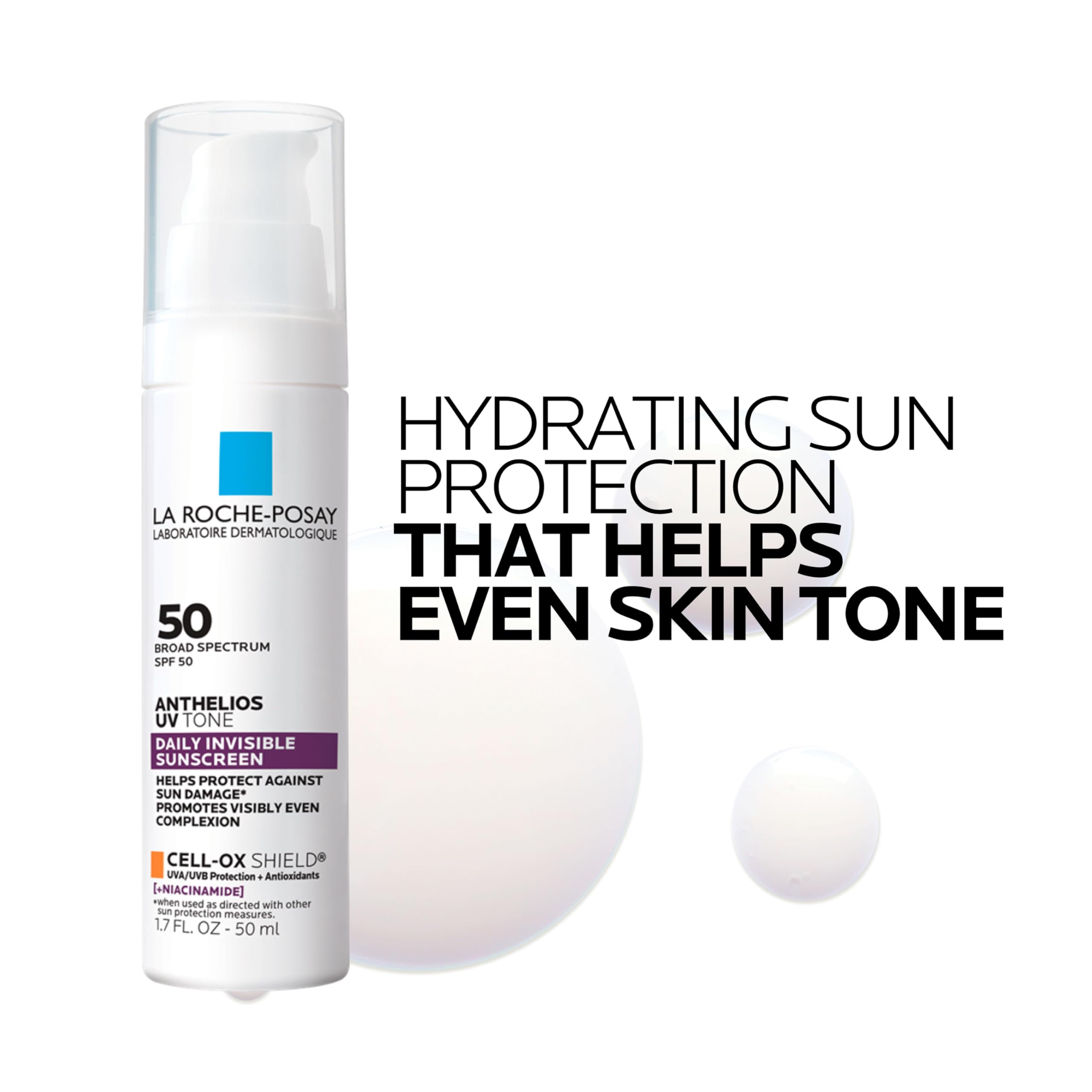 La Roche Posay Anthelios UV Tone Sunscreen SPF 50, Daily Sunscreen for Face with Niacinamide, Broad Spectrum Invisible SPF Protection for Discoloration and Uneven Skin La Roche-Posay Au supplements
