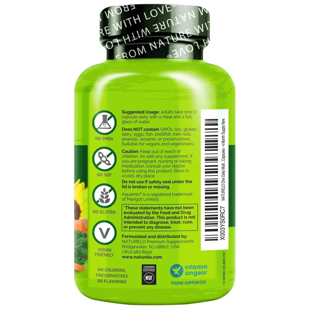 NATURELO Mens Multivitamins for Men 50+ - One Daily Multivitamin for Men with Vitamins, Minerals & Organic Whole Foods, Boost Energy & Health, NATURELO Au supplements