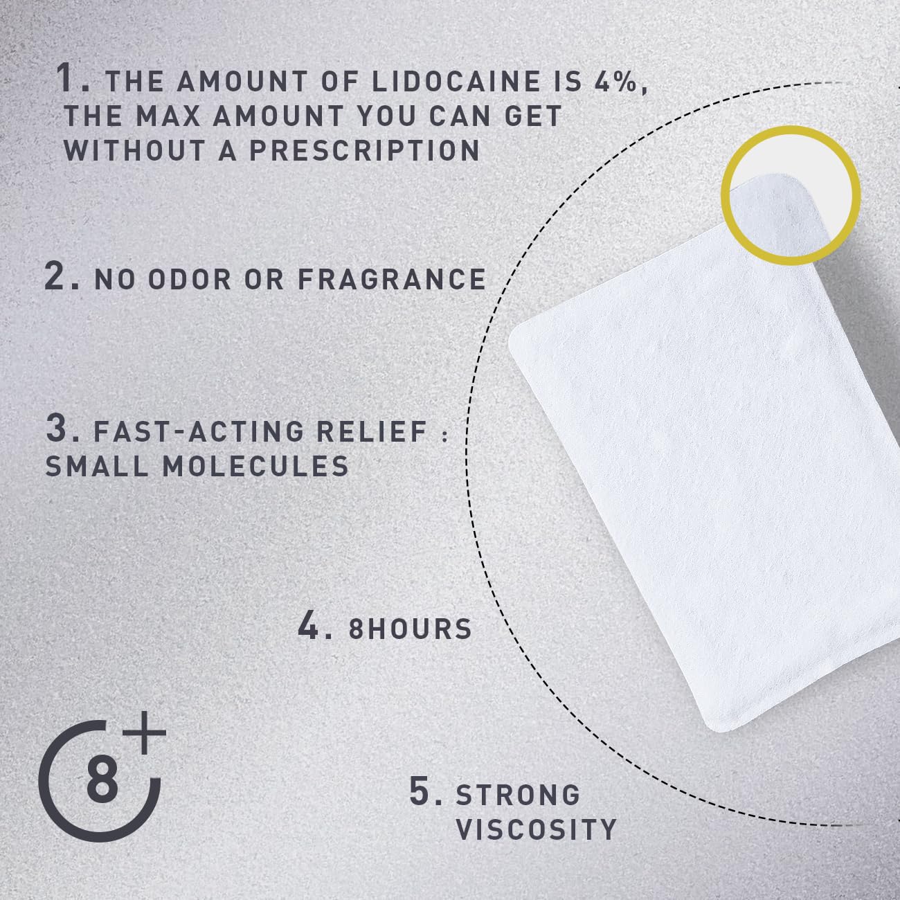 CARELAND Lidocaine Gel Patch, 18 Count Maximum Strength Pain Patches for Muscle Relief in Neck Knee Back and Shoulders Unscented Numbing Patch for Soothing Nerves, Joints CARELAND Au supplements